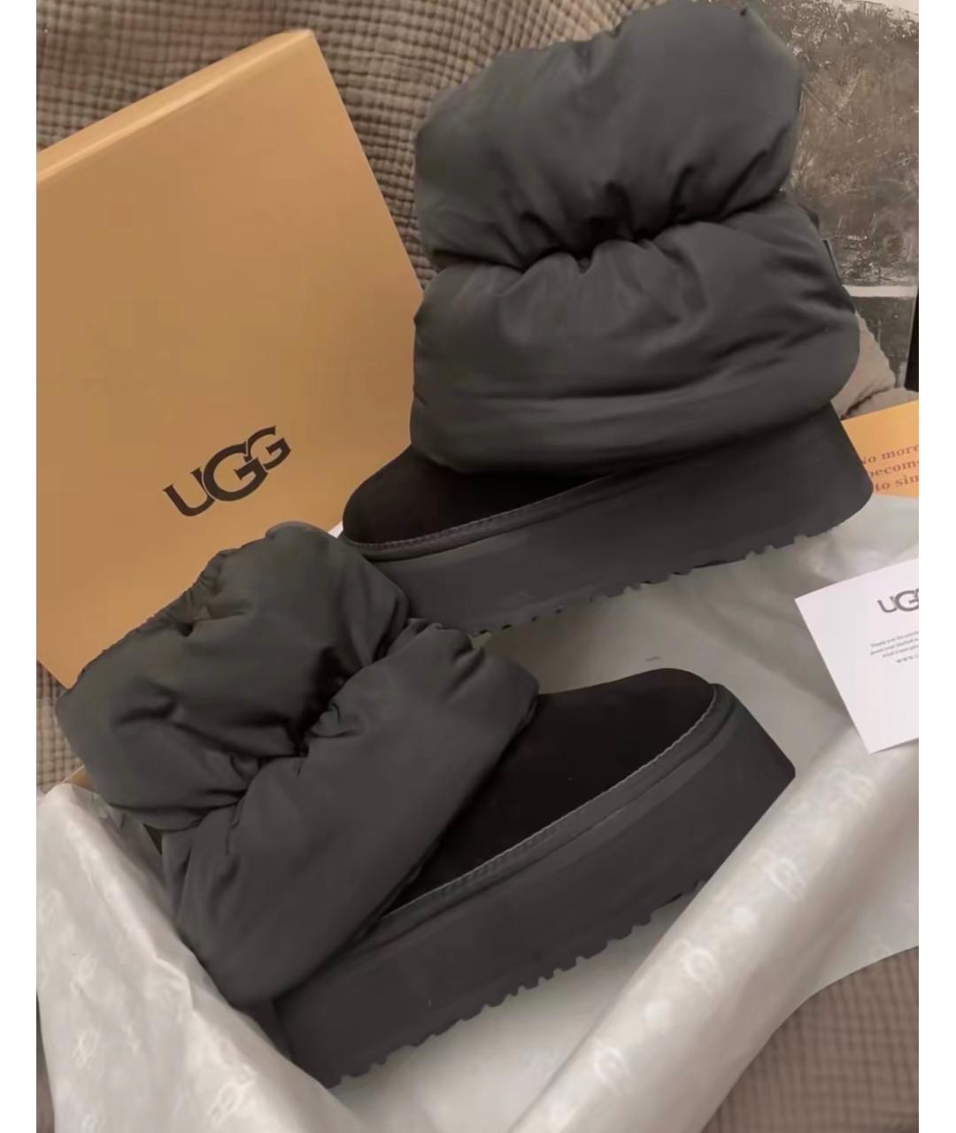 UGG AUSTRALIA Черные замшевые ботинки, фото 5