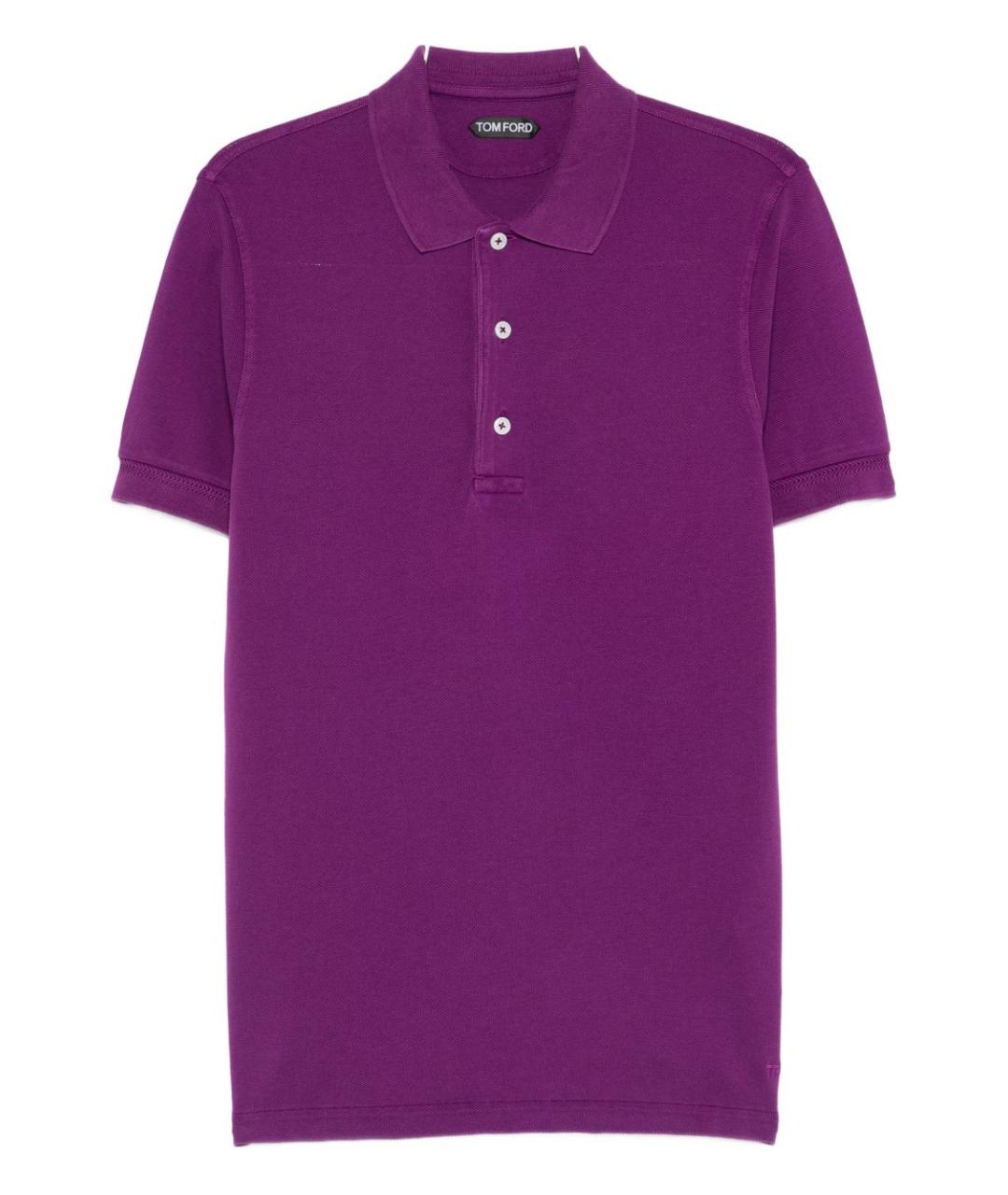 TOM FORD Фиолетовое хлопковое поло с коротким рукавом, фото 1