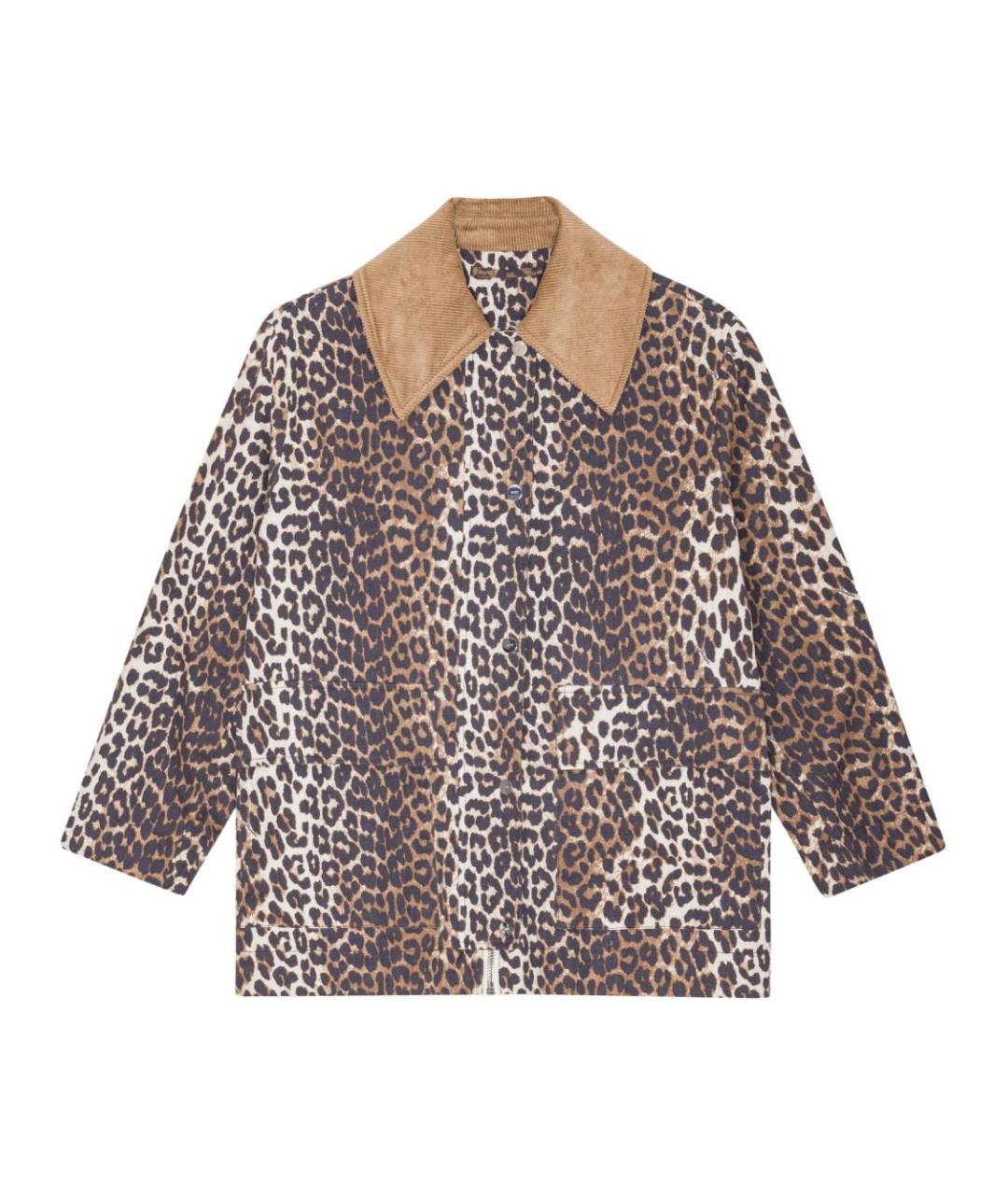 GANNI Коричневая хлопковая куртка, фото 1