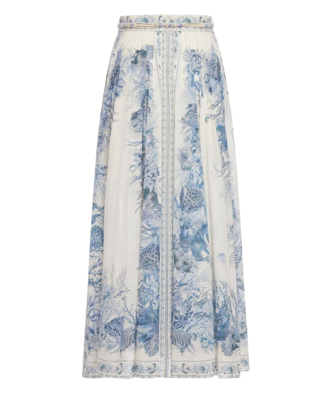 ZIMMERMANN Белая хлопковая юбка макси, фото 2