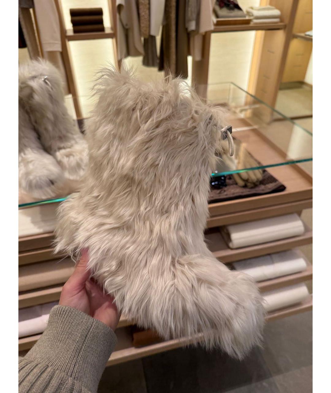 LORO PIANA Бежевые сапоги, фото 3