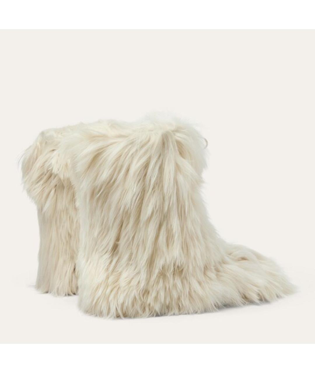 LORO PIANA Бежевые сапоги, фото 6