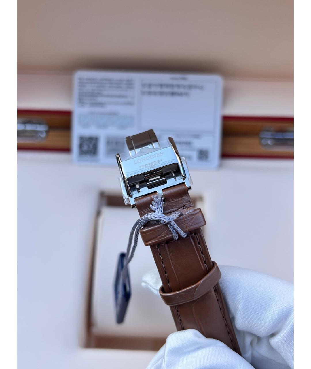 LONGINES Белые часы из розового золота, фото 5