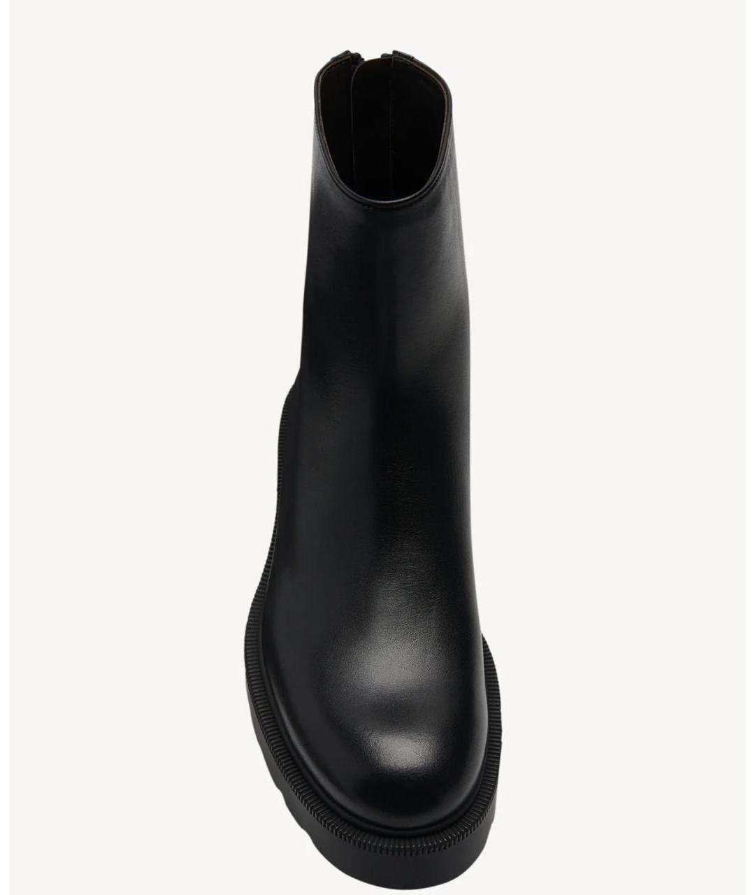 THE ROW Черные кожаные ботинки, фото 3