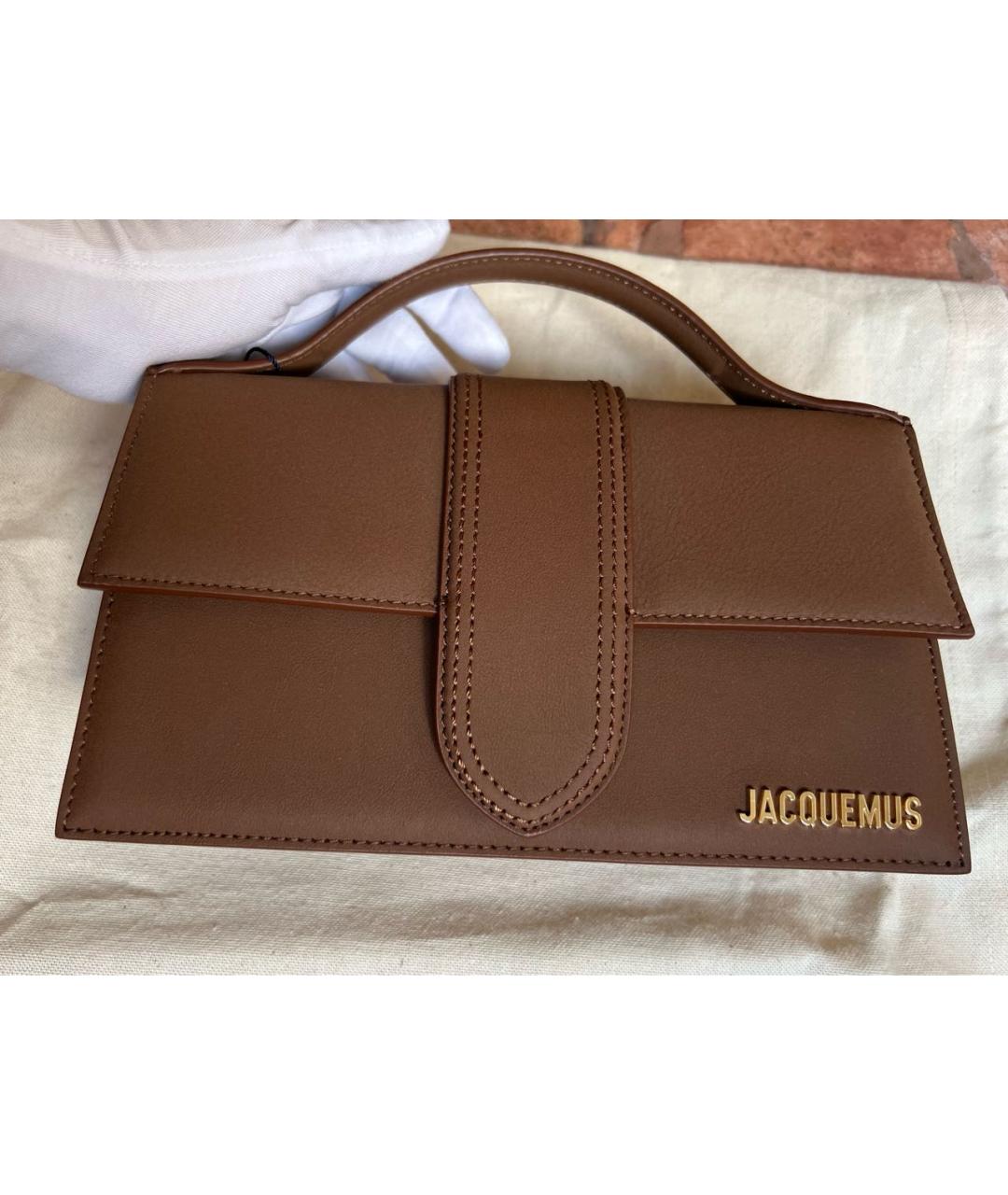 JACQUEMUS Коричневая замшевая сумка через плечо, фото 8