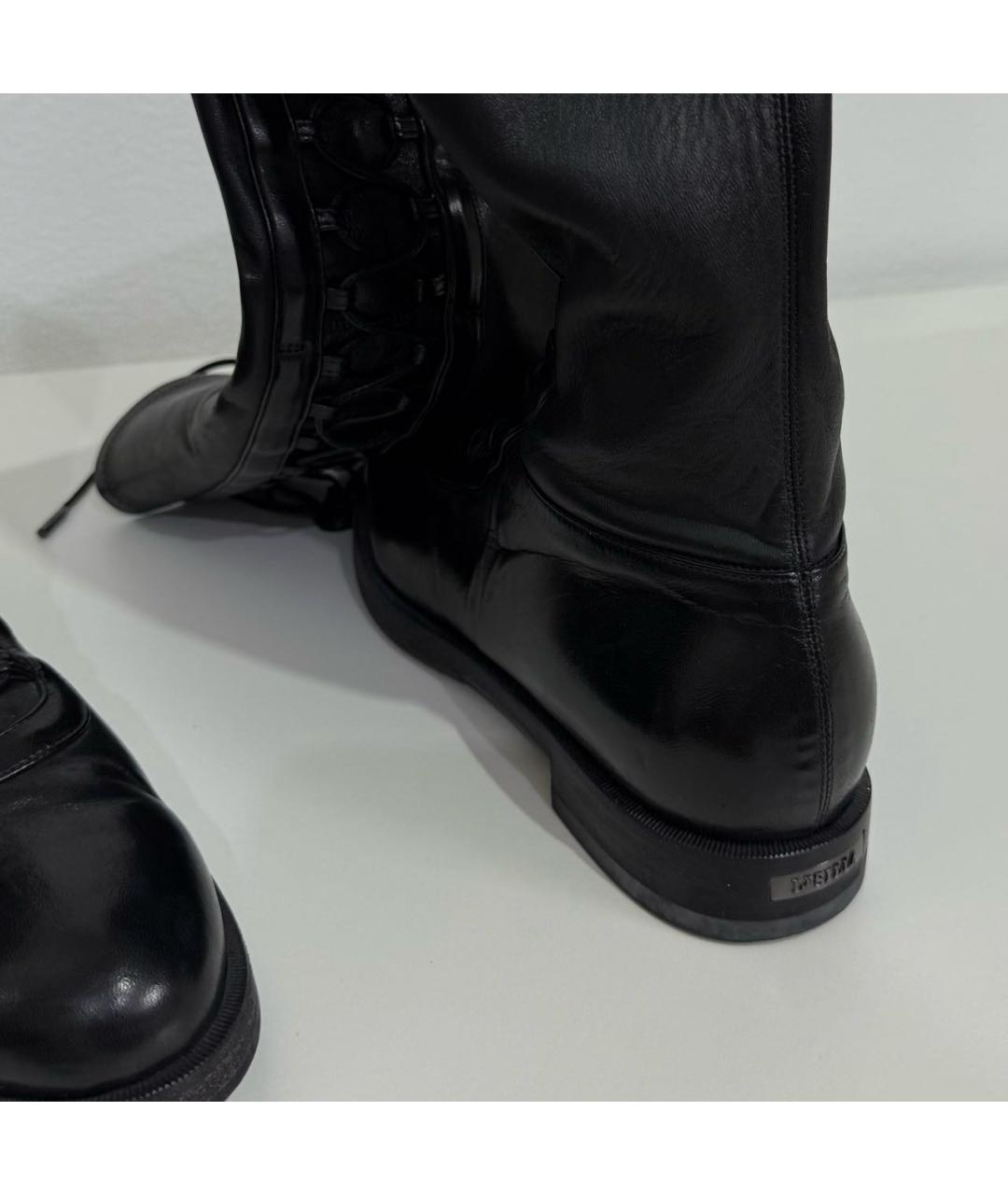 LE SILLA Черные кожаные ботфорты, фото 5