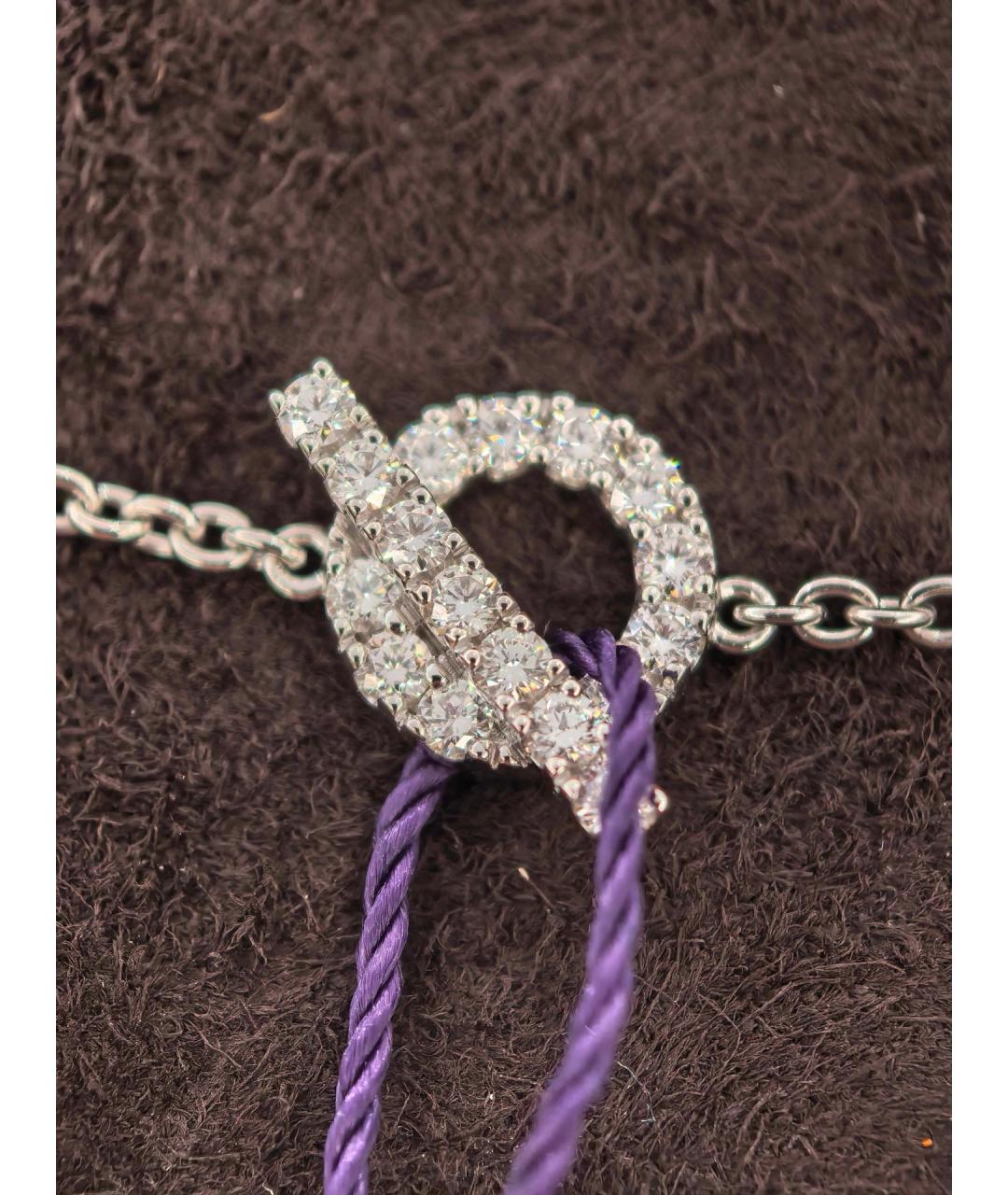 HERMES Серебрянный браслет из белого золота, фото 6