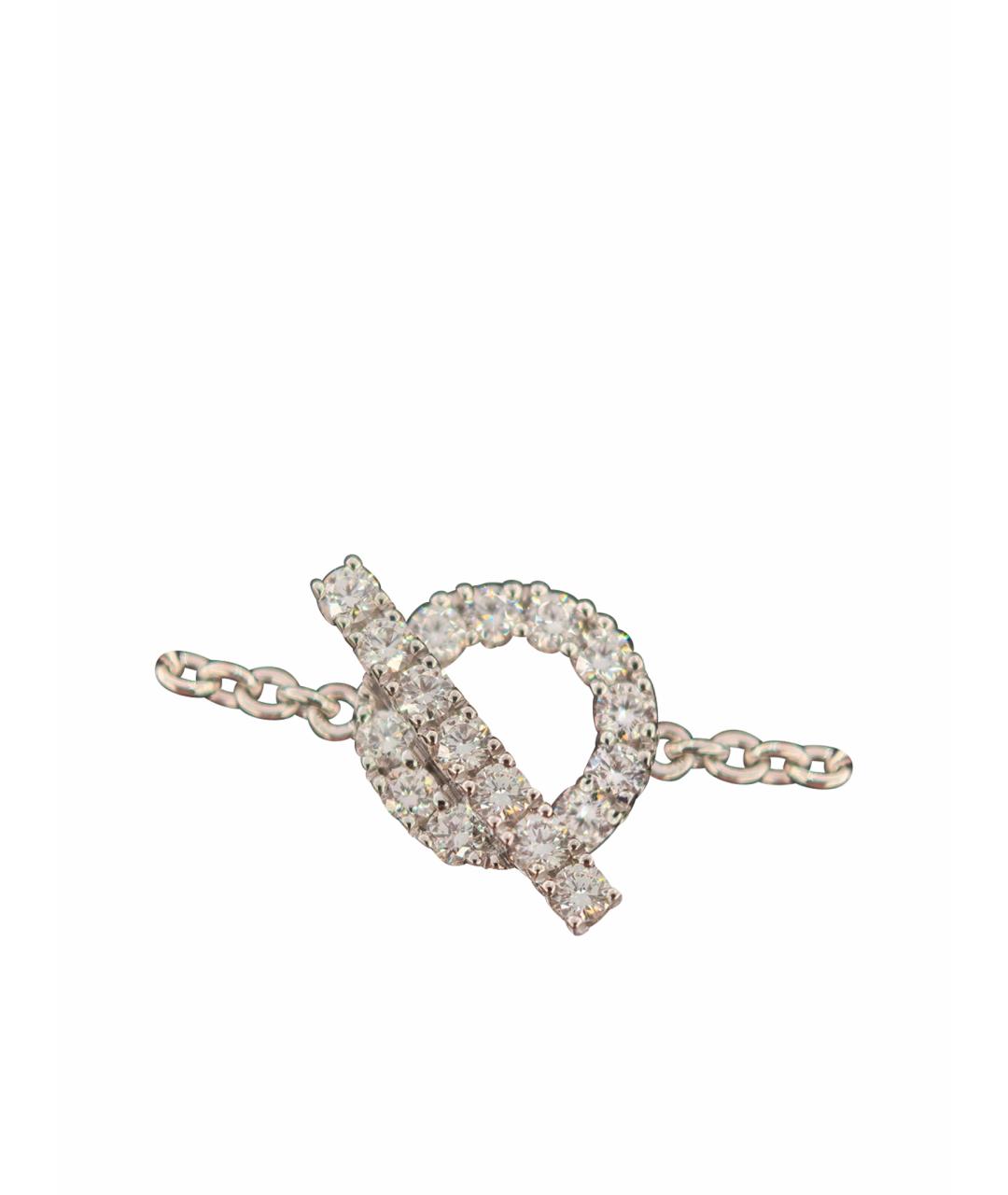 HERMES Серебрянный браслет из белого золота, фото 1