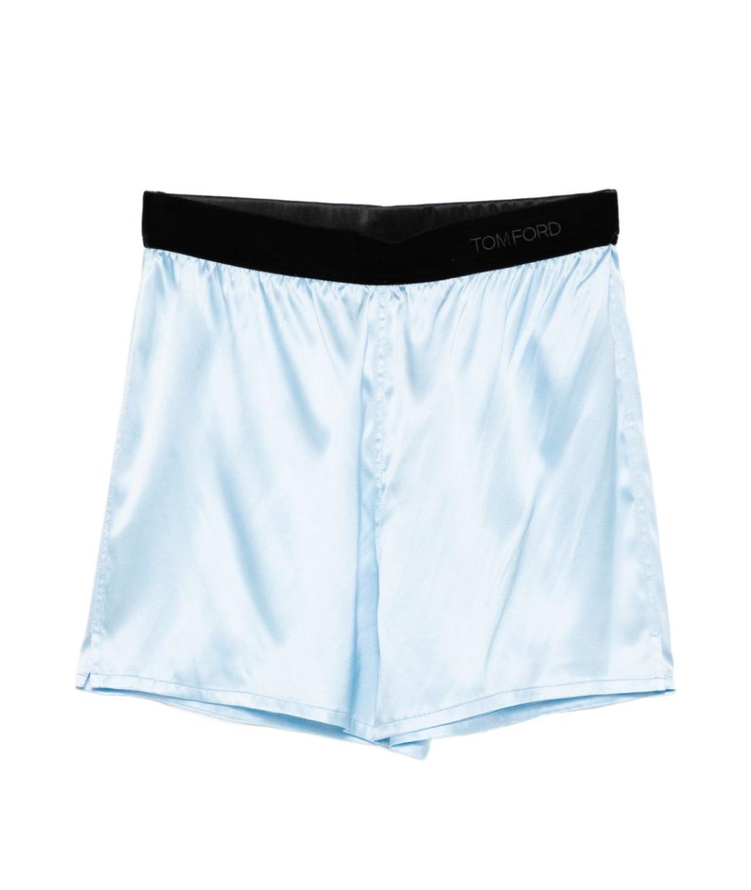 TOM FORD Голубые шелковые шорты, фото 1