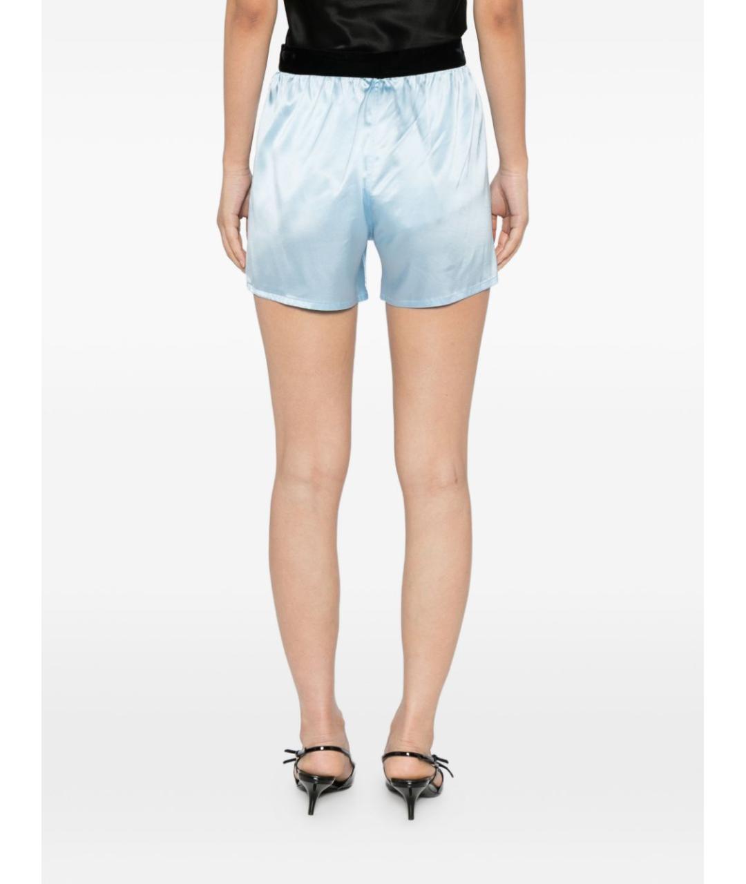TOM FORD Голубые шелковые шорты, фото 4
