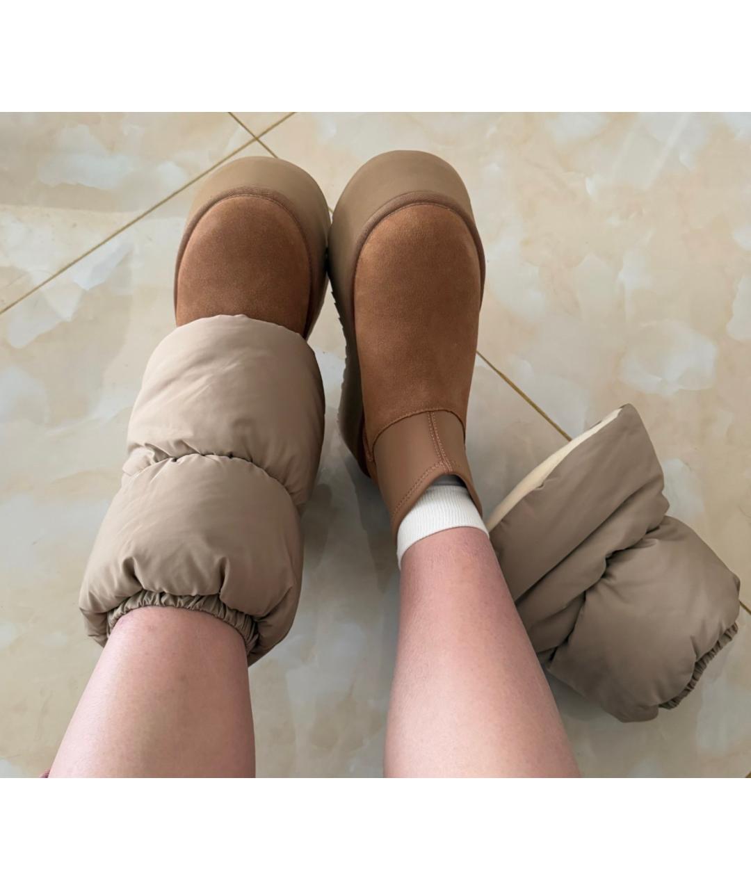 UGG AUSTRALIA Бежевые замшевые ботинки, фото 5