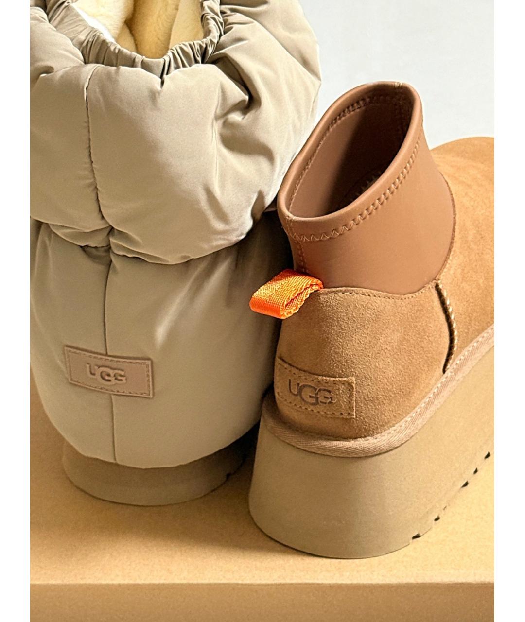 UGG AUSTRALIA Бежевые замшевые ботинки, фото 8