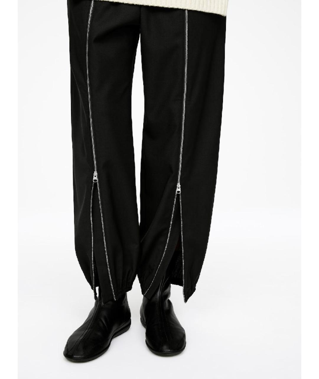 ARKET Черные полиэстеровые брюки широкие, фото 2