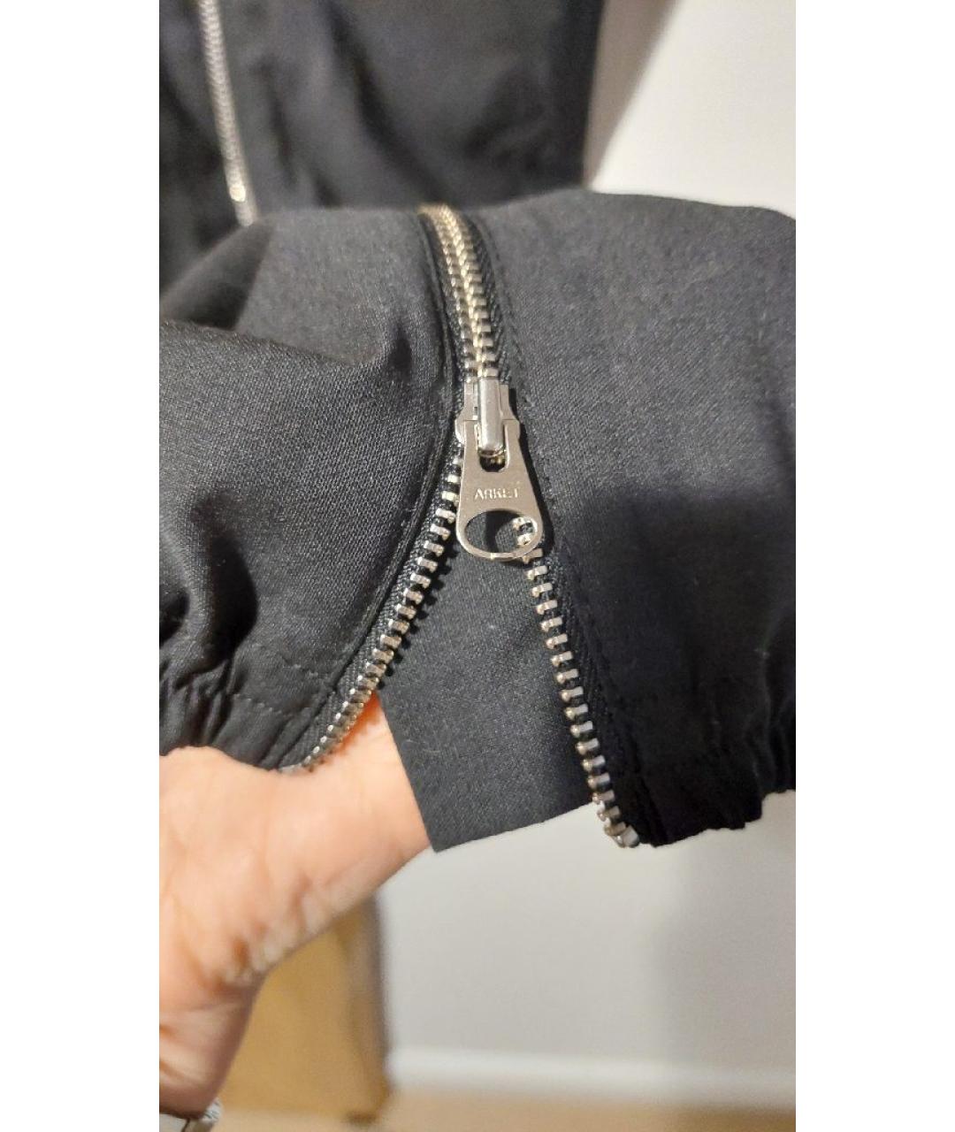 ARKET Черные полиэстеровые брюки широкие, фото 5