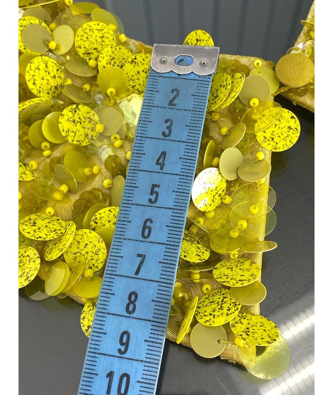 JO NO FUI Желтый шелковый воротник, фото 5