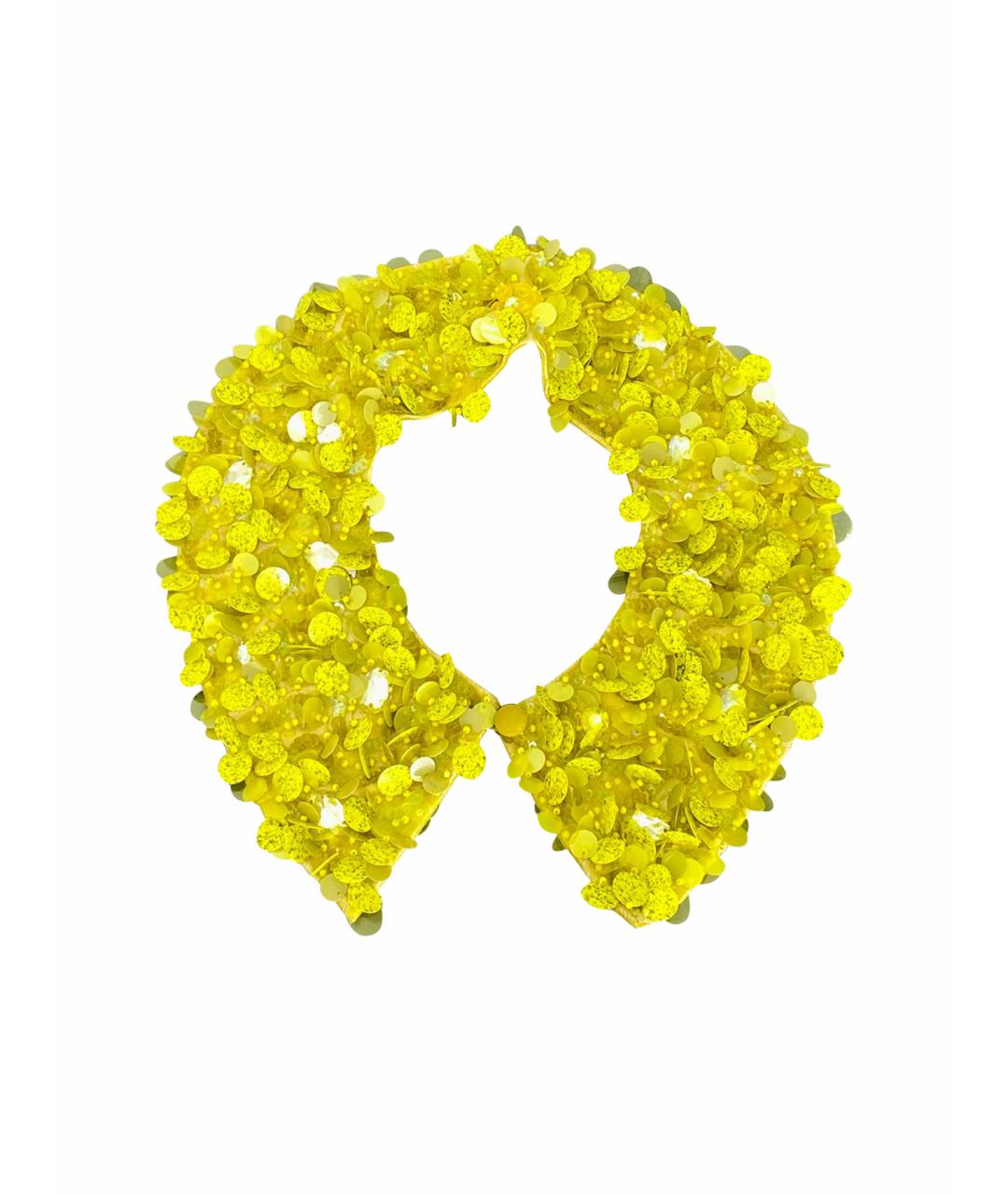 JO NO FUI Желтый шелковый воротник, фото 1