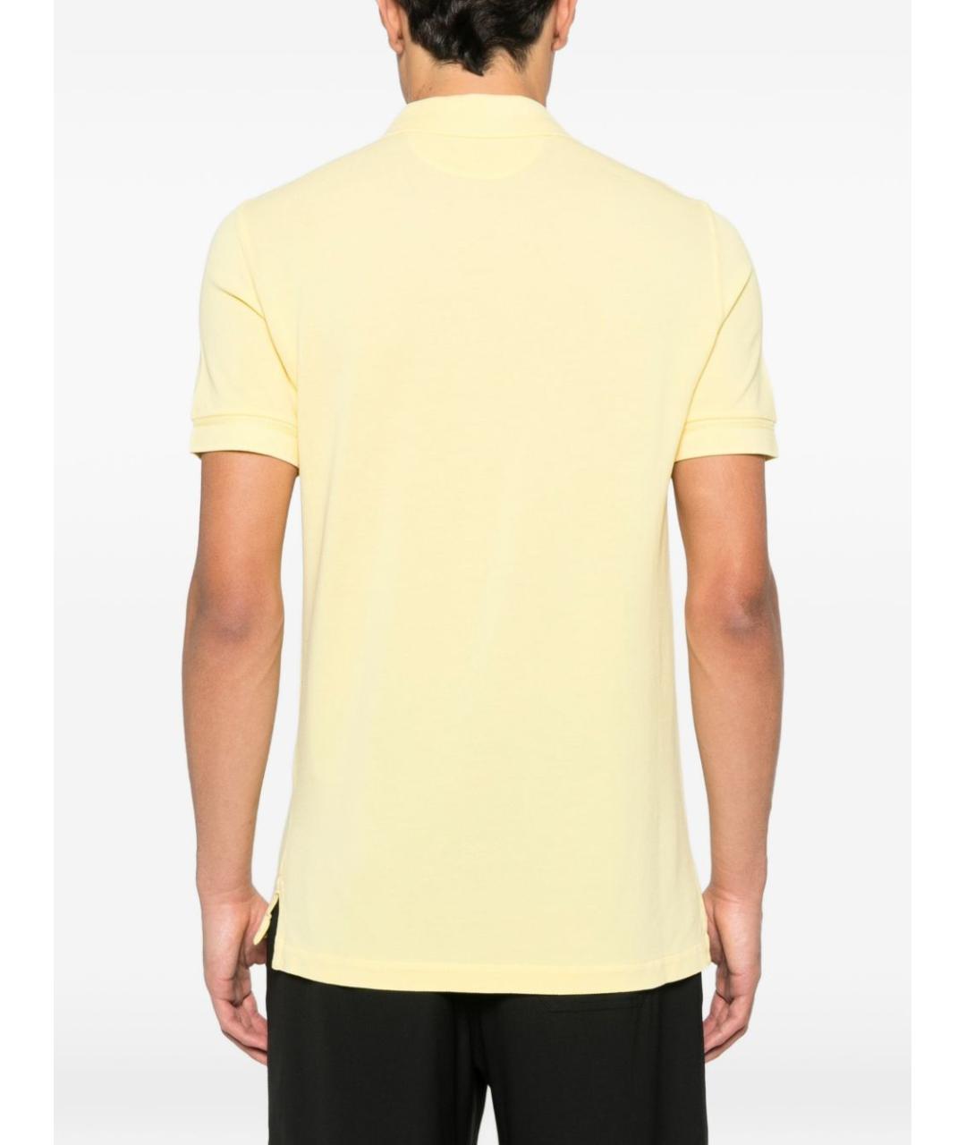TOM FORD Желтое хлопковое поло с коротким рукавом, фото 4