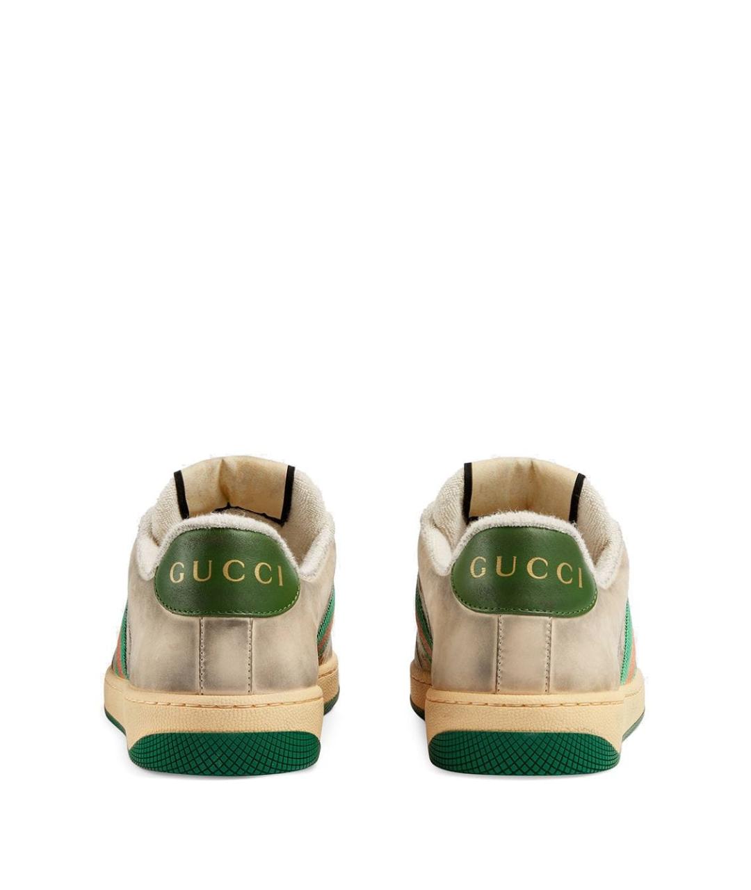 GUCCI Бежевые кожаные кеды, фото 3
