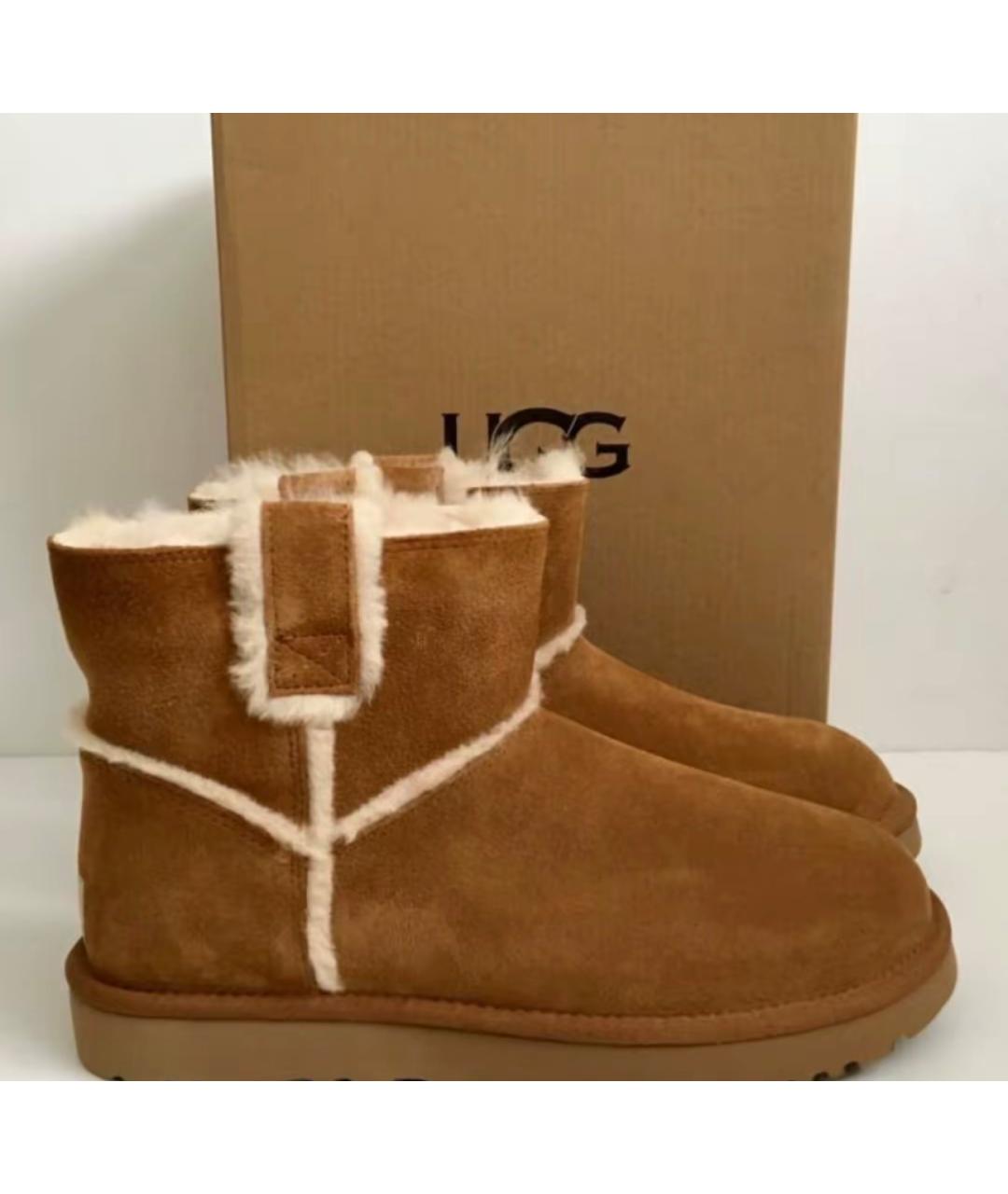 UGG AUSTRALIA Коричневые замшевые ботинки, фото 5