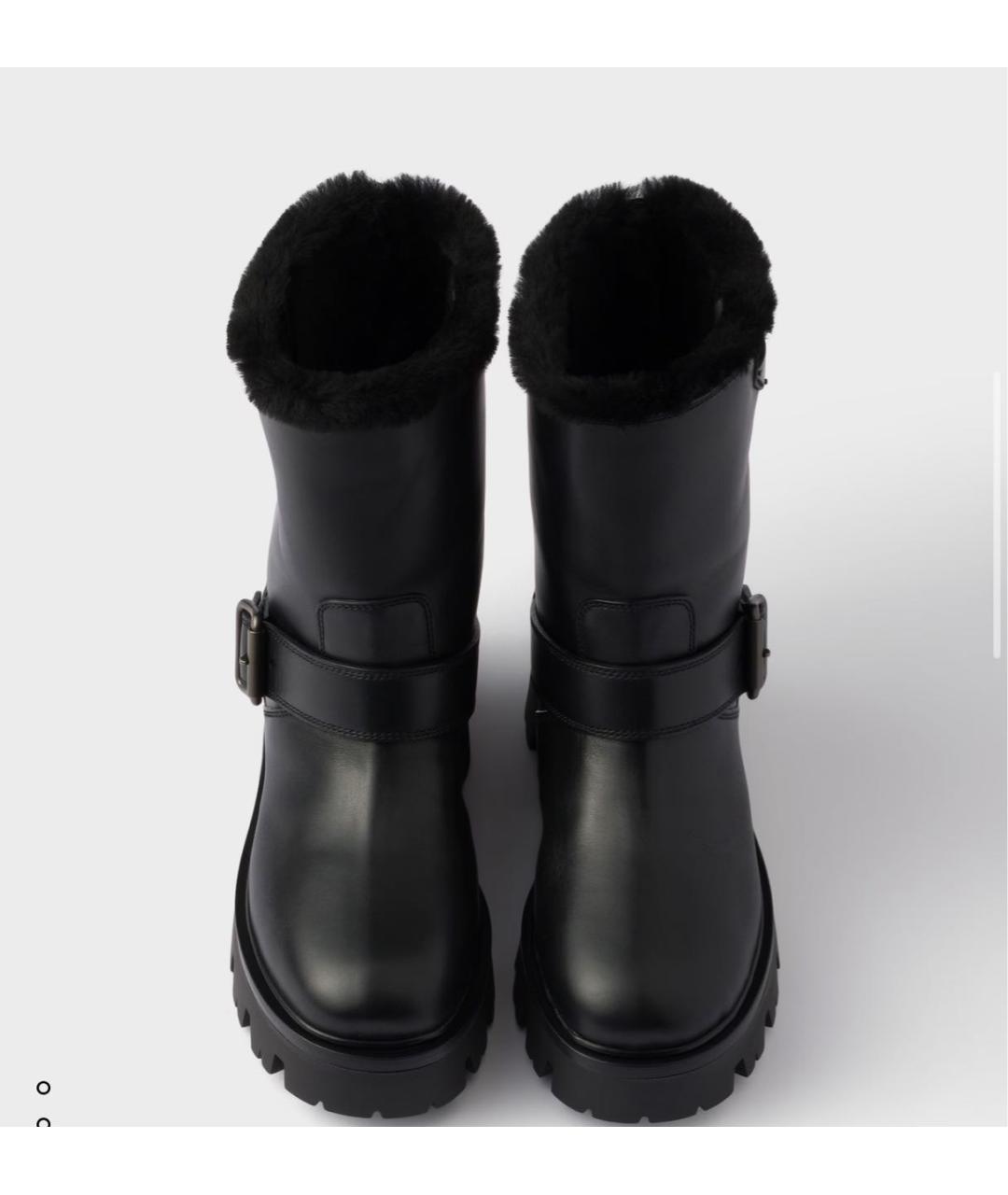 PRADA Черные кожаные ботинки, фото 3