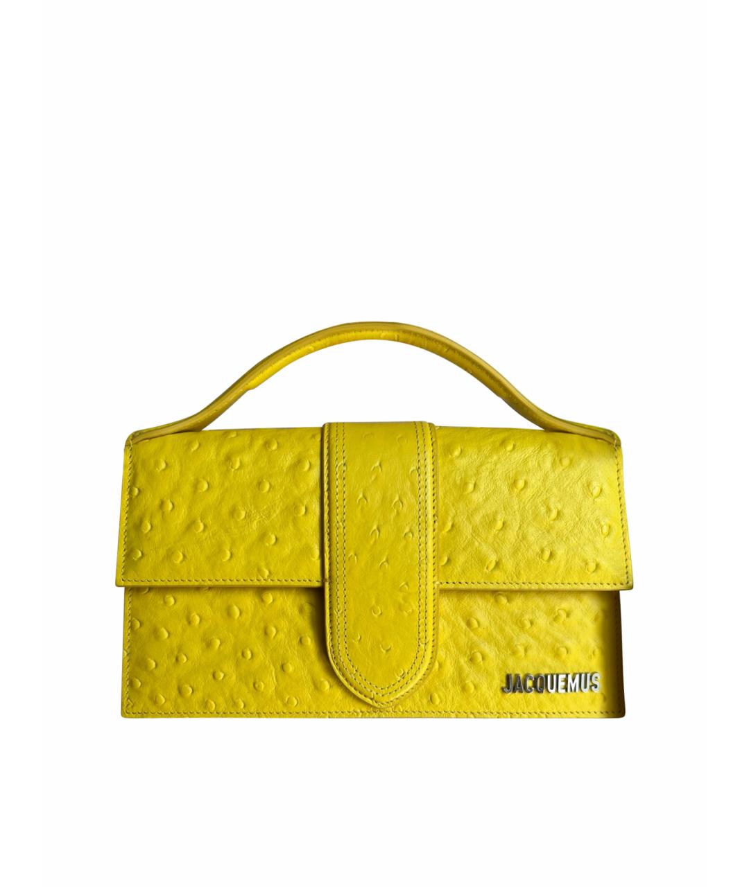 JACQUEMUS Желтая кожаная сумка через плечо, фото 1
