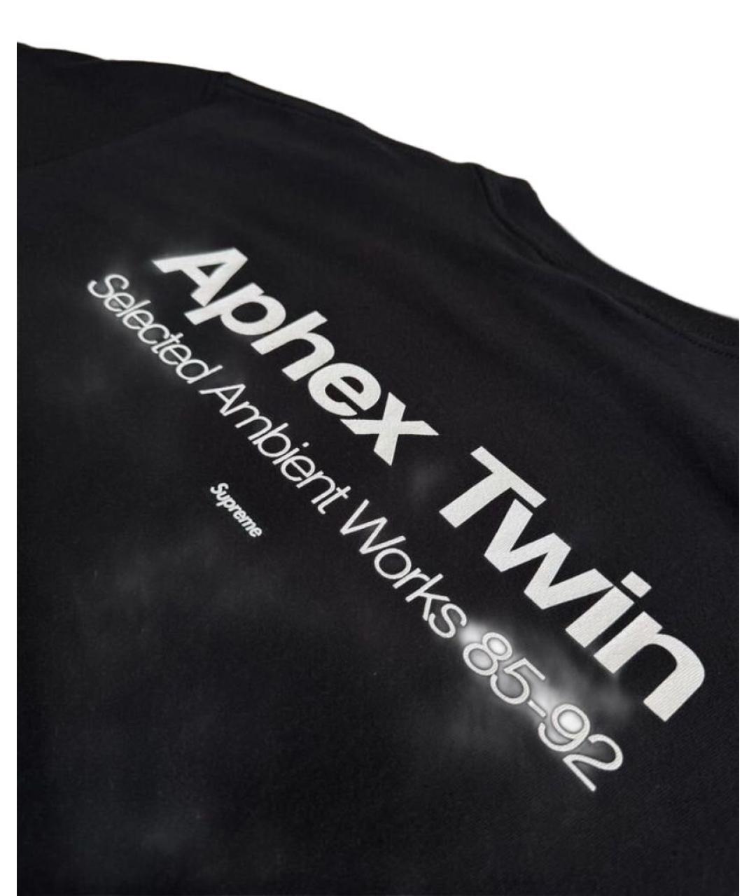 SUPREME Черная хлопковая футболка, фото 5