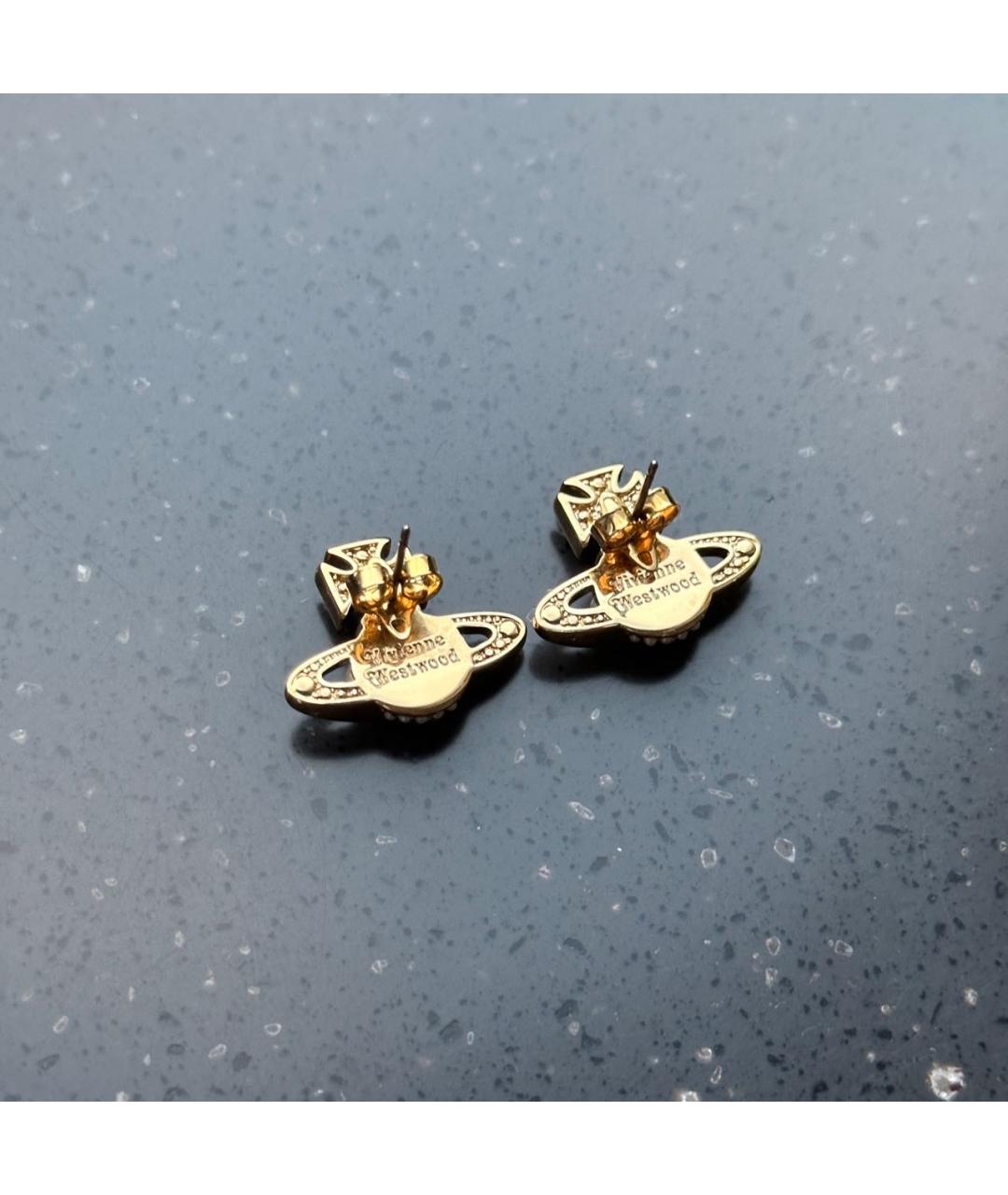VIVIENNE WESTWOOD Золотые металлические серьги, фото 5