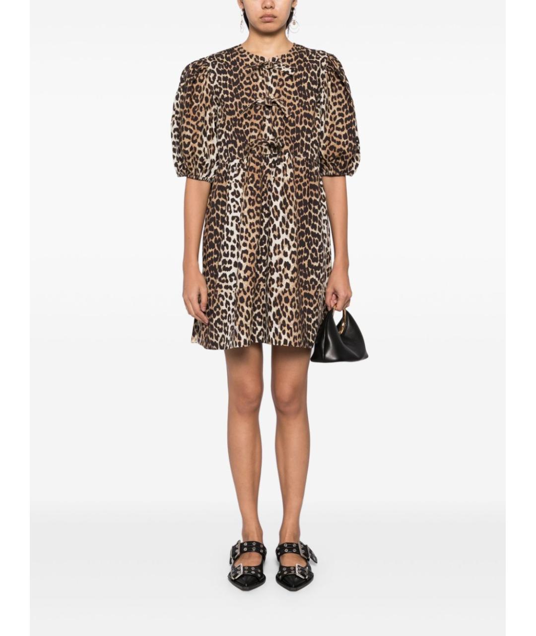 GANNI Мульти хлопковое повседневное платье, фото 2