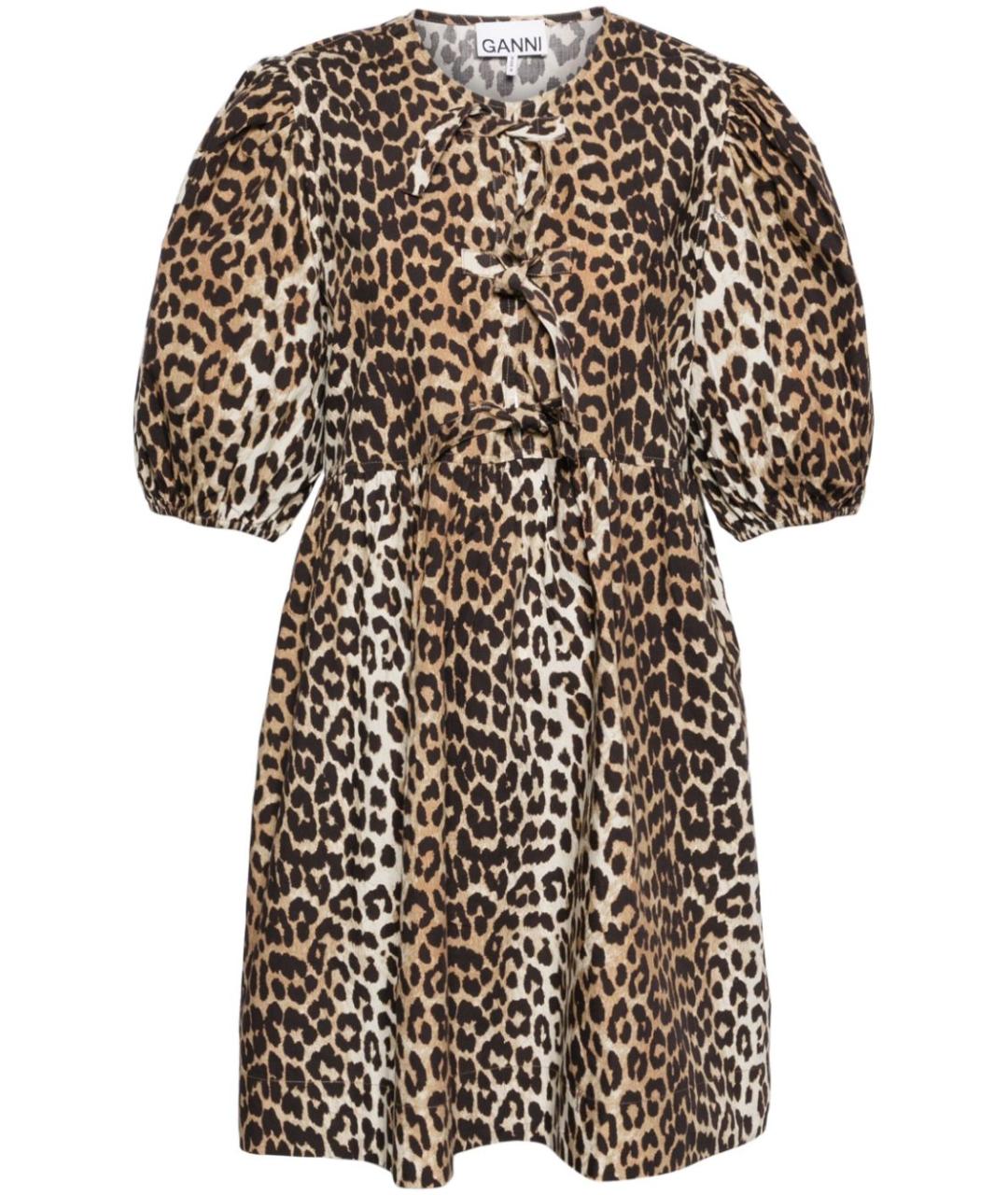 GANNI Мульти хлопковое повседневное платье, фото 1