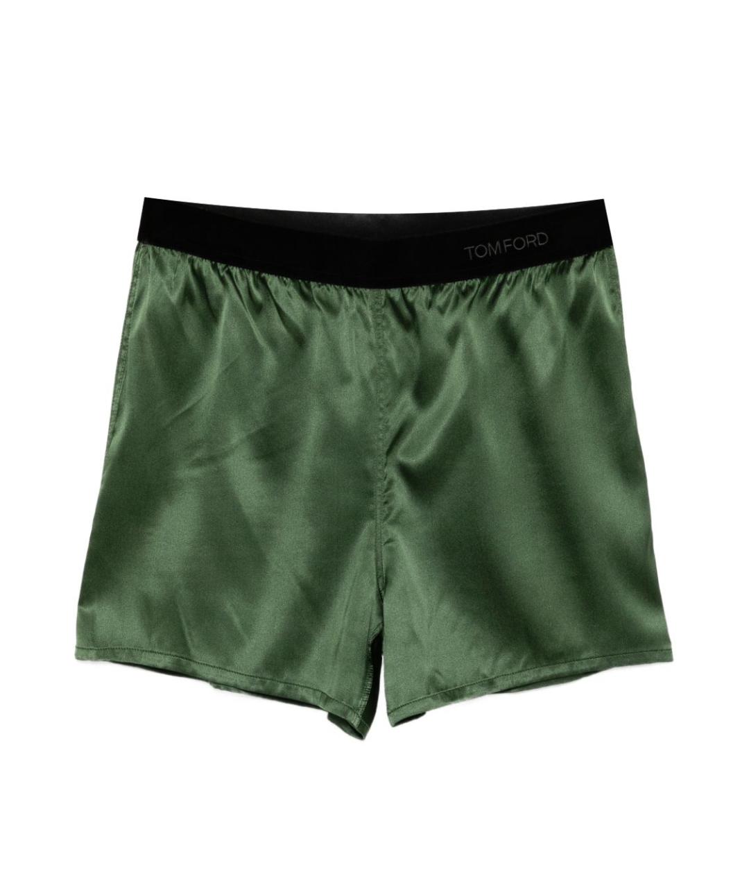 TOM FORD Зеленые шелковые шорты, фото 1