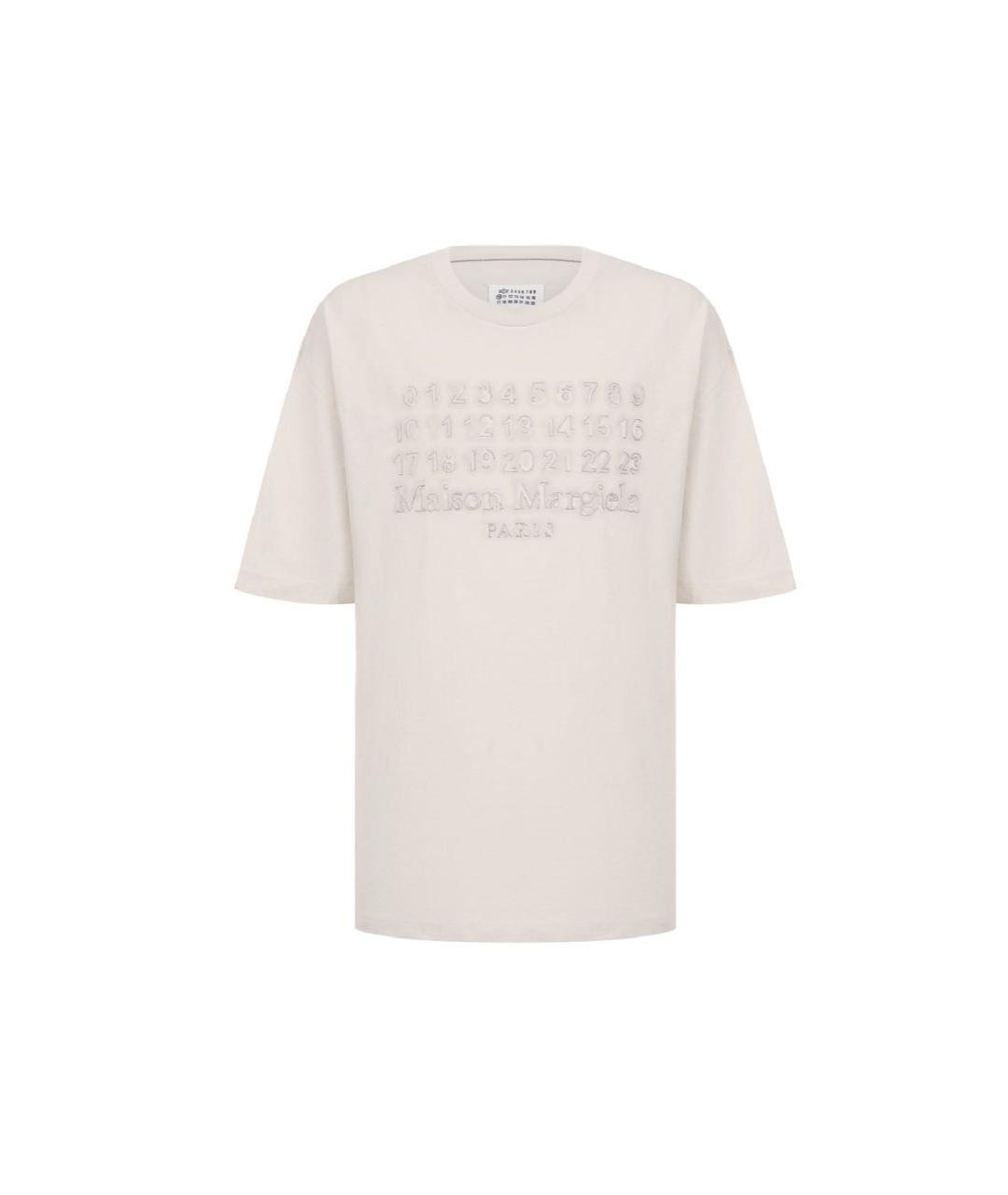 MAISON MARGIELA Бежевая хлопковая футболка, фото 1