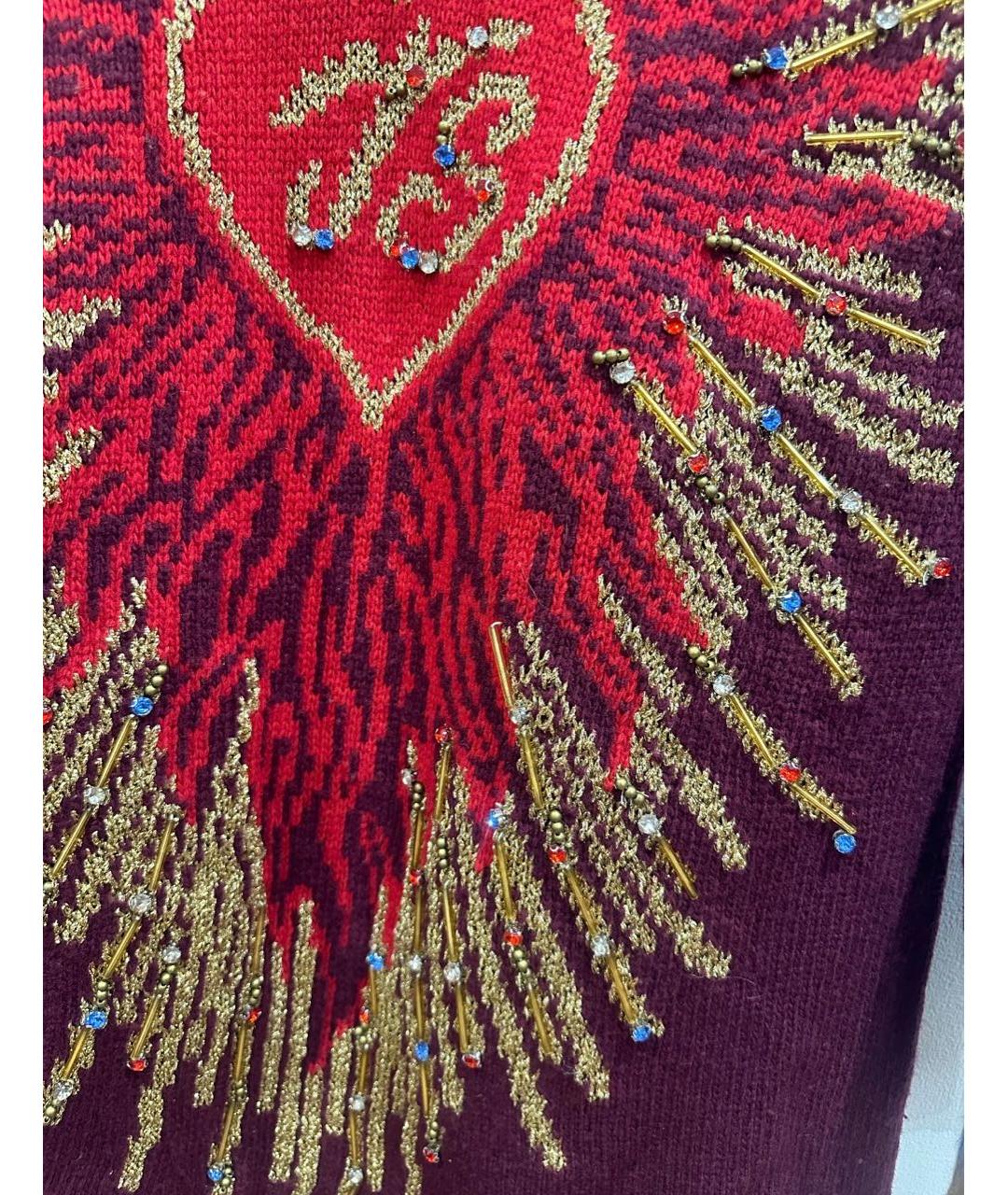 TWIN-SET Бордовый джемпер / свитер, фото 3