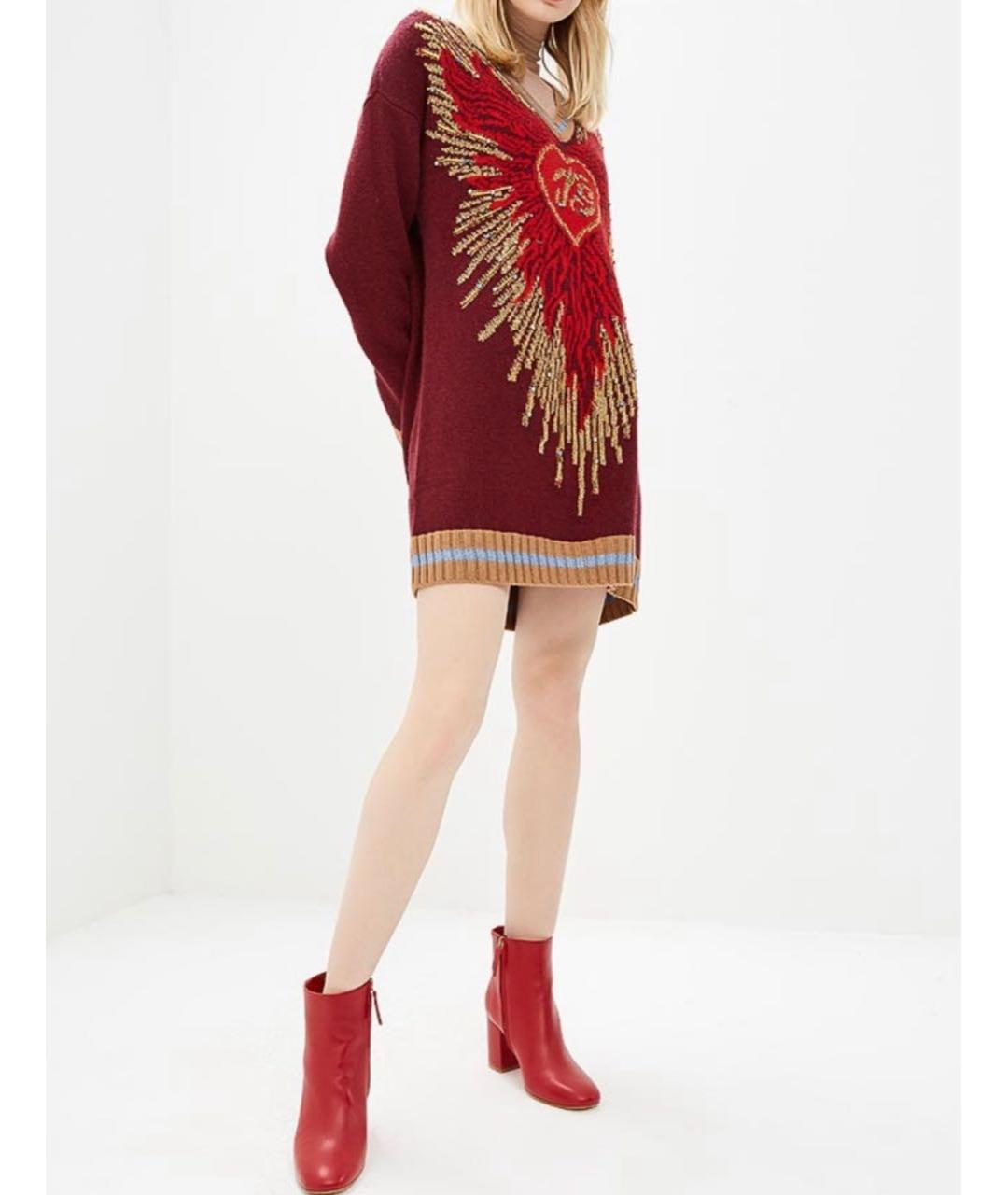 TWIN-SET Бордовый джемпер / свитер, фото 8