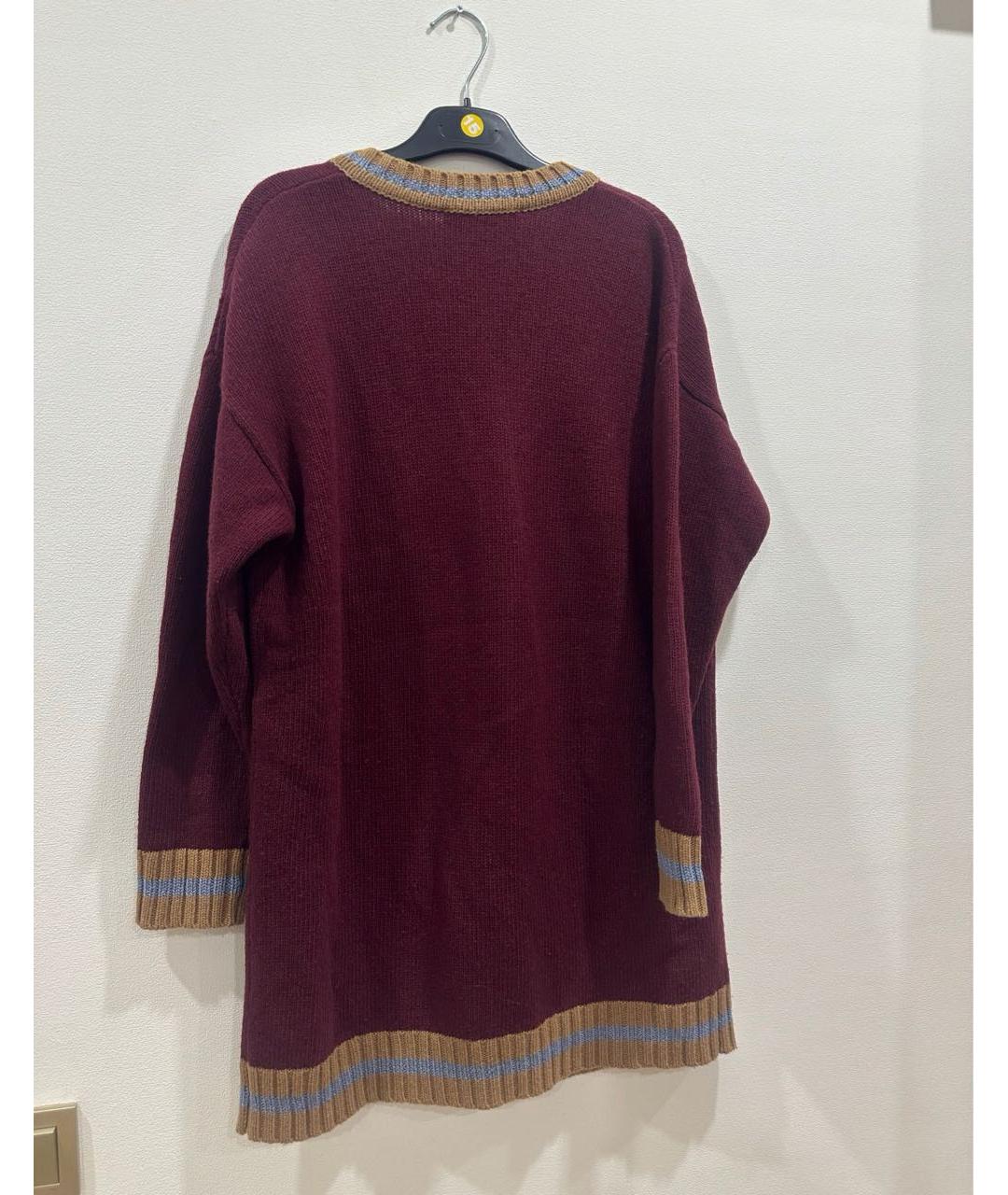 TWIN-SET Бордовый джемпер / свитер, фото 5