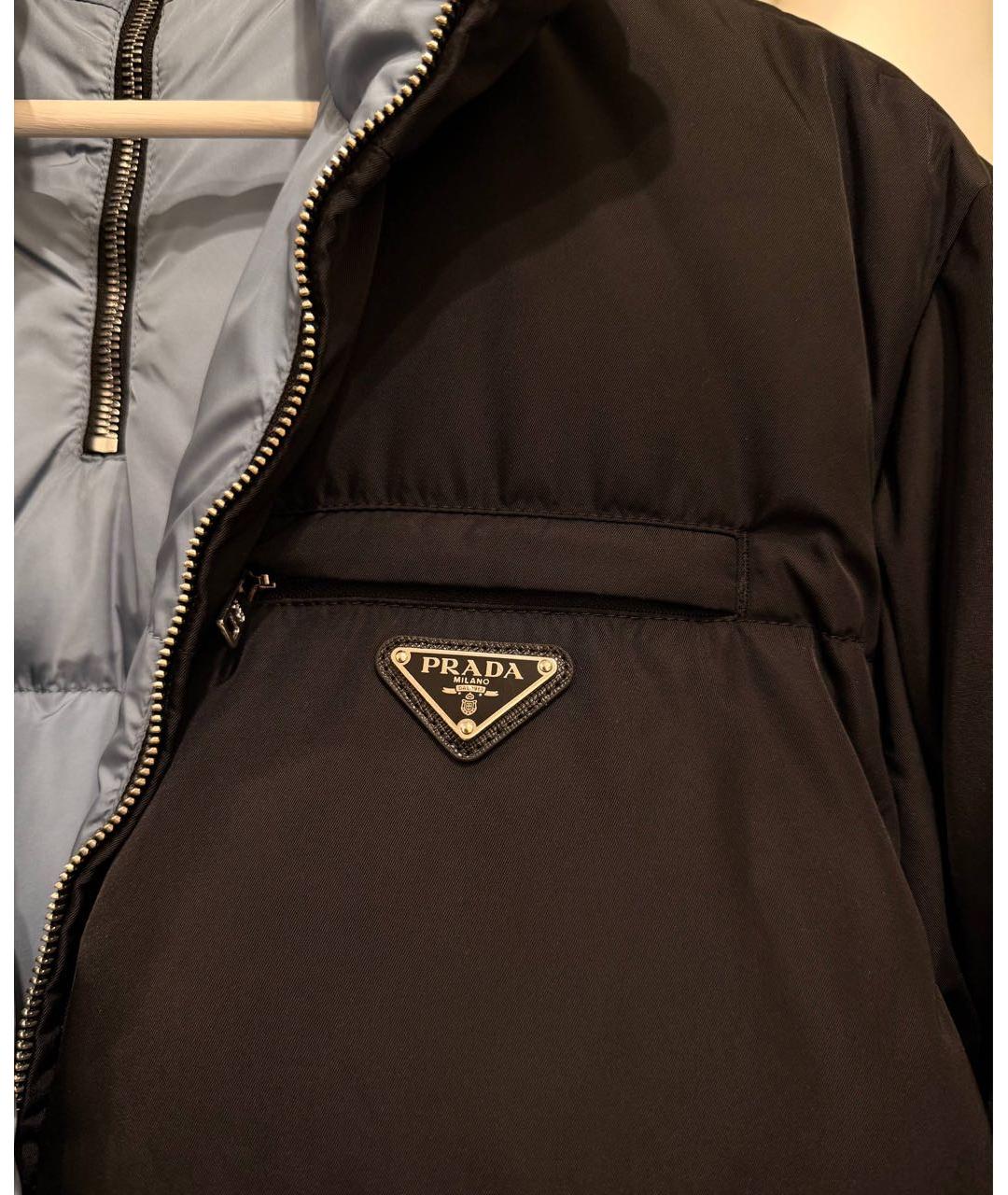PRADA Черная полиэстеровая куртка, фото 4