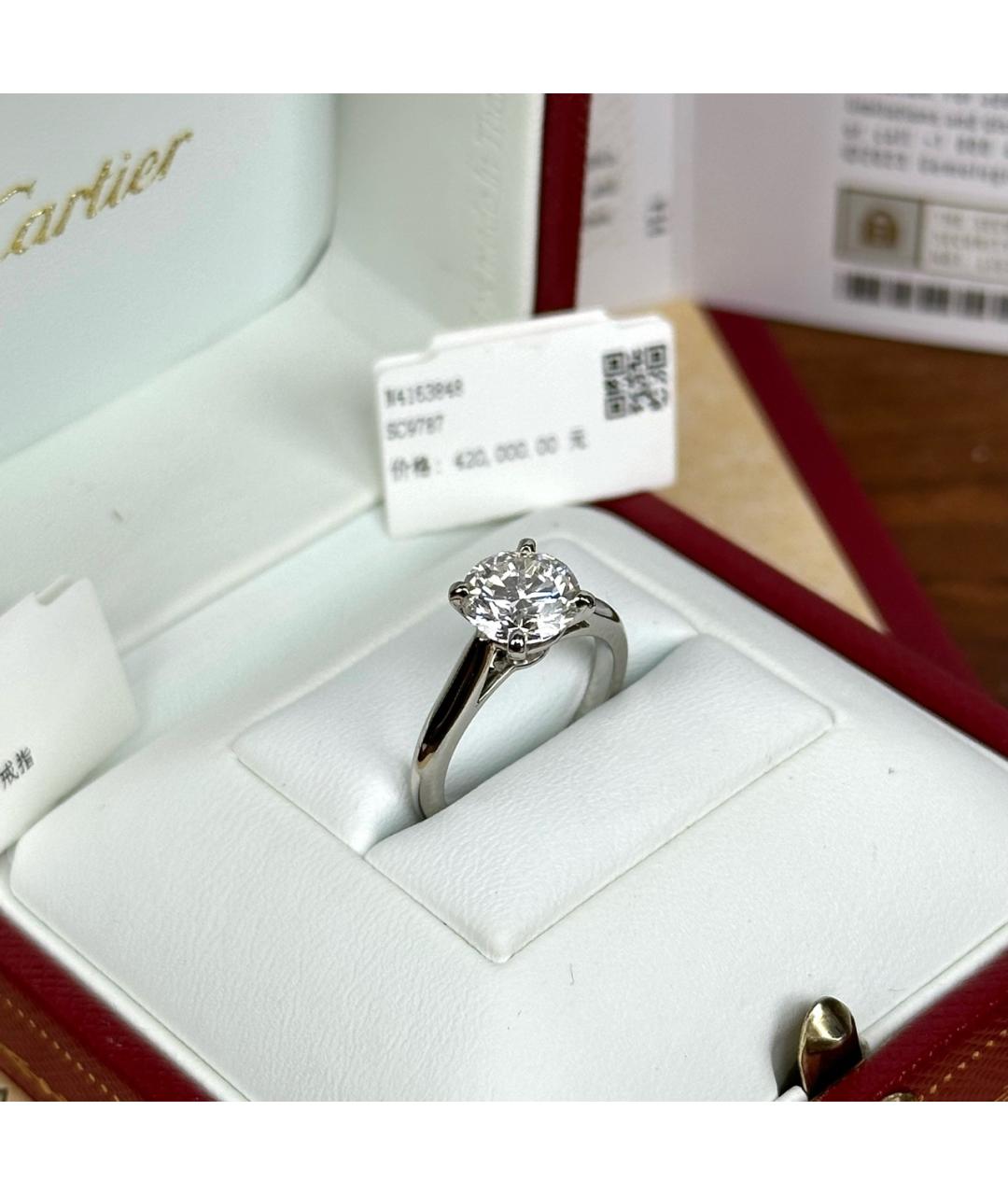 CARTIER Серебряное платиновое кольцо, фото 3