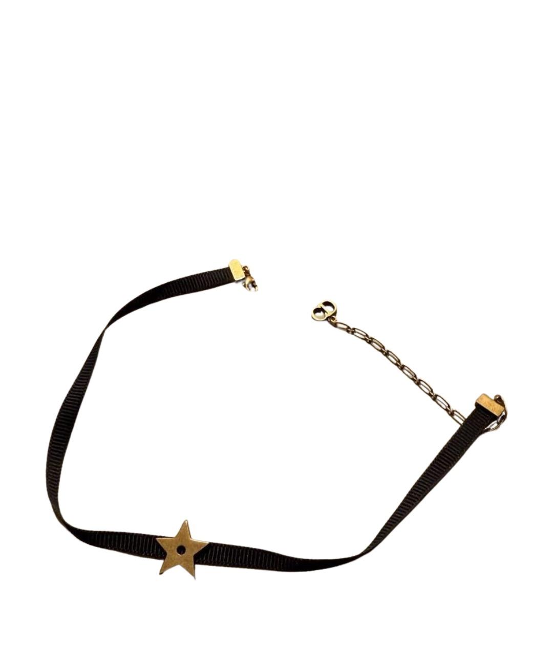 CHRISTIAN DIOR Черный металлический чокер, фото 1