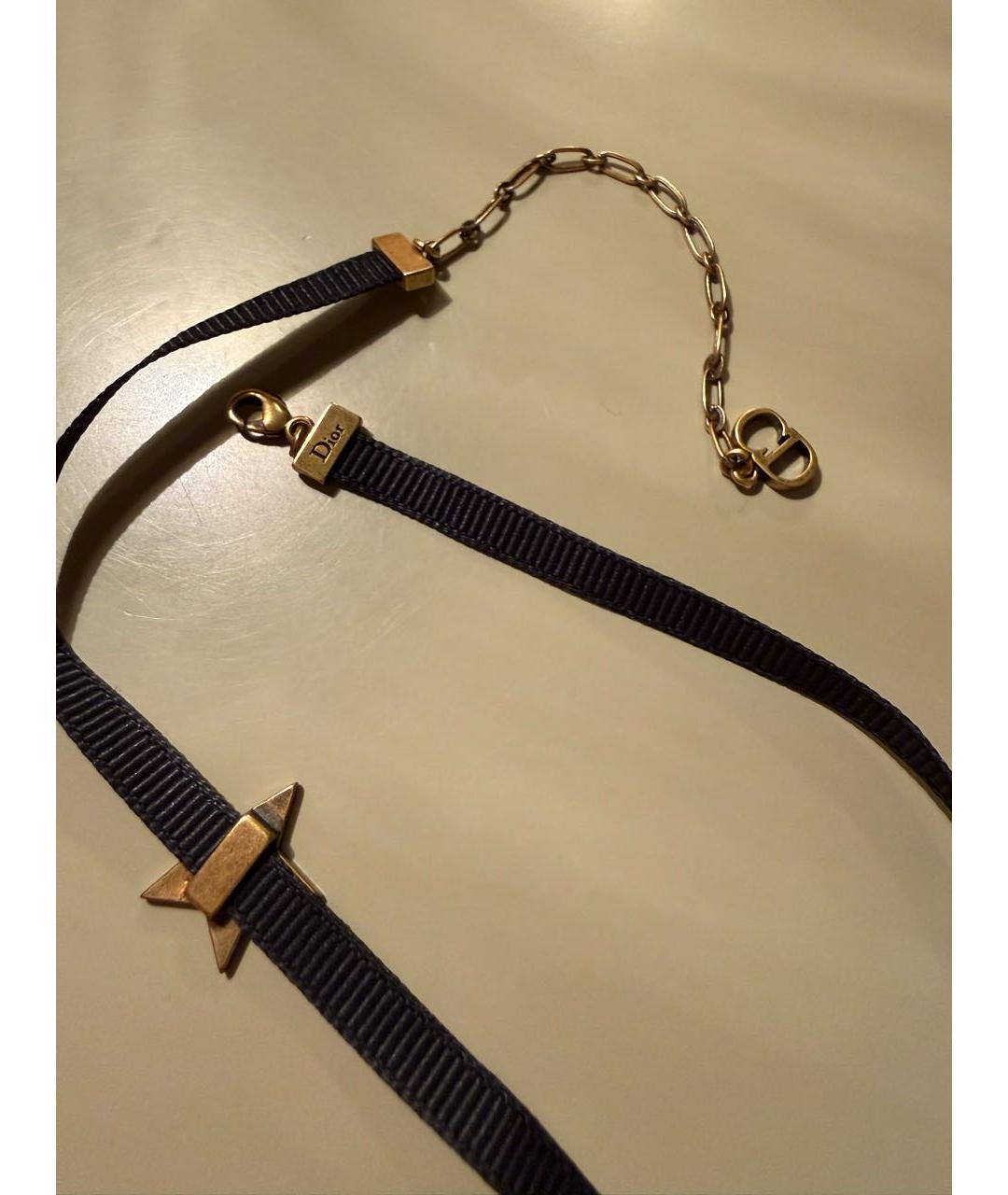 CHRISTIAN DIOR Черный металлический чокер, фото 4