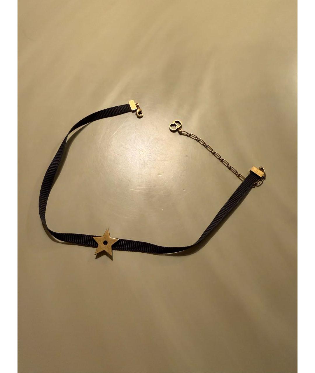 CHRISTIAN DIOR Черный металлический чокер, фото 5