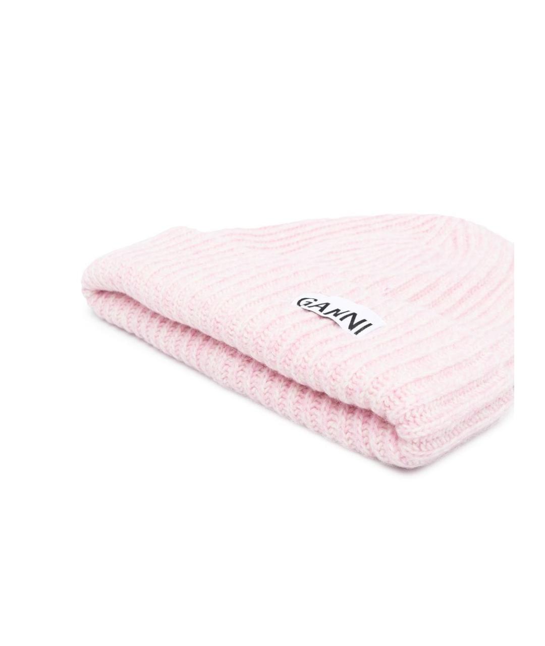 GANNI Розовая шерстяная шапка, фото 2