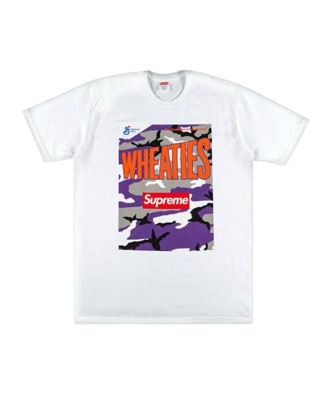 SUPREME Белая хлопковая футболка, фото 1