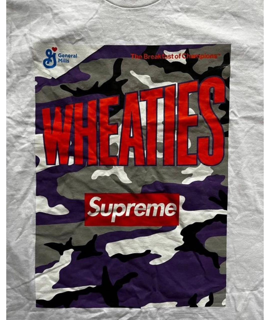 SUPREME Белая хлопковая футболка, фото 4