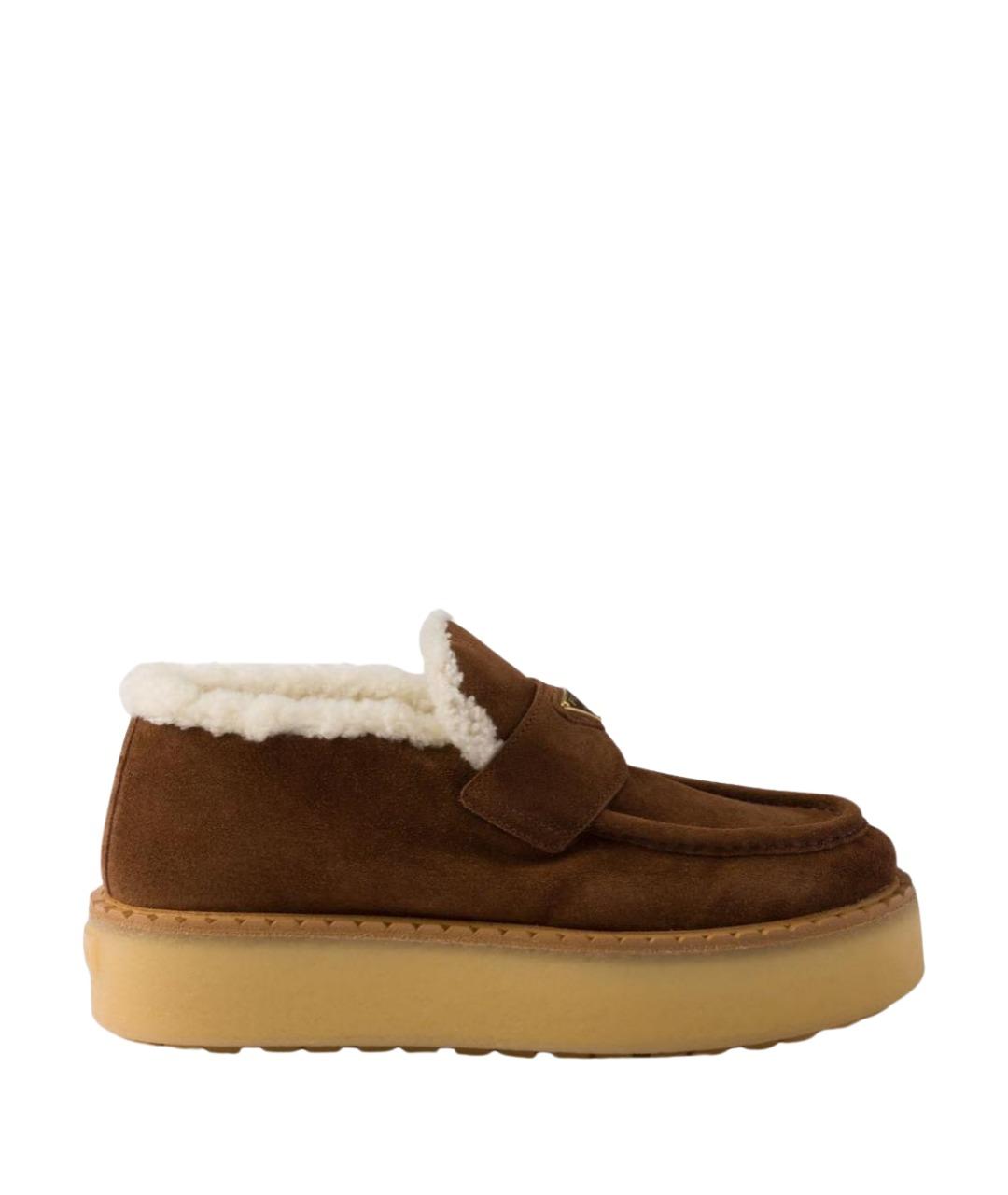 PRADA Коричневые лоферы, фото 1