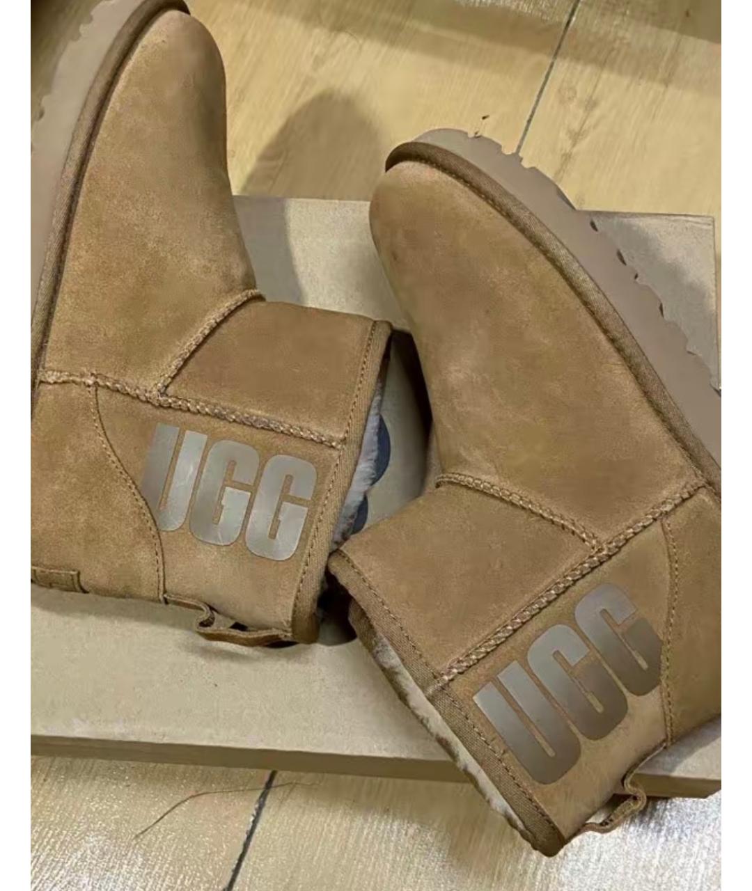 UGG AUSTRALIA Коричневые замшевые ботинки, фото 5