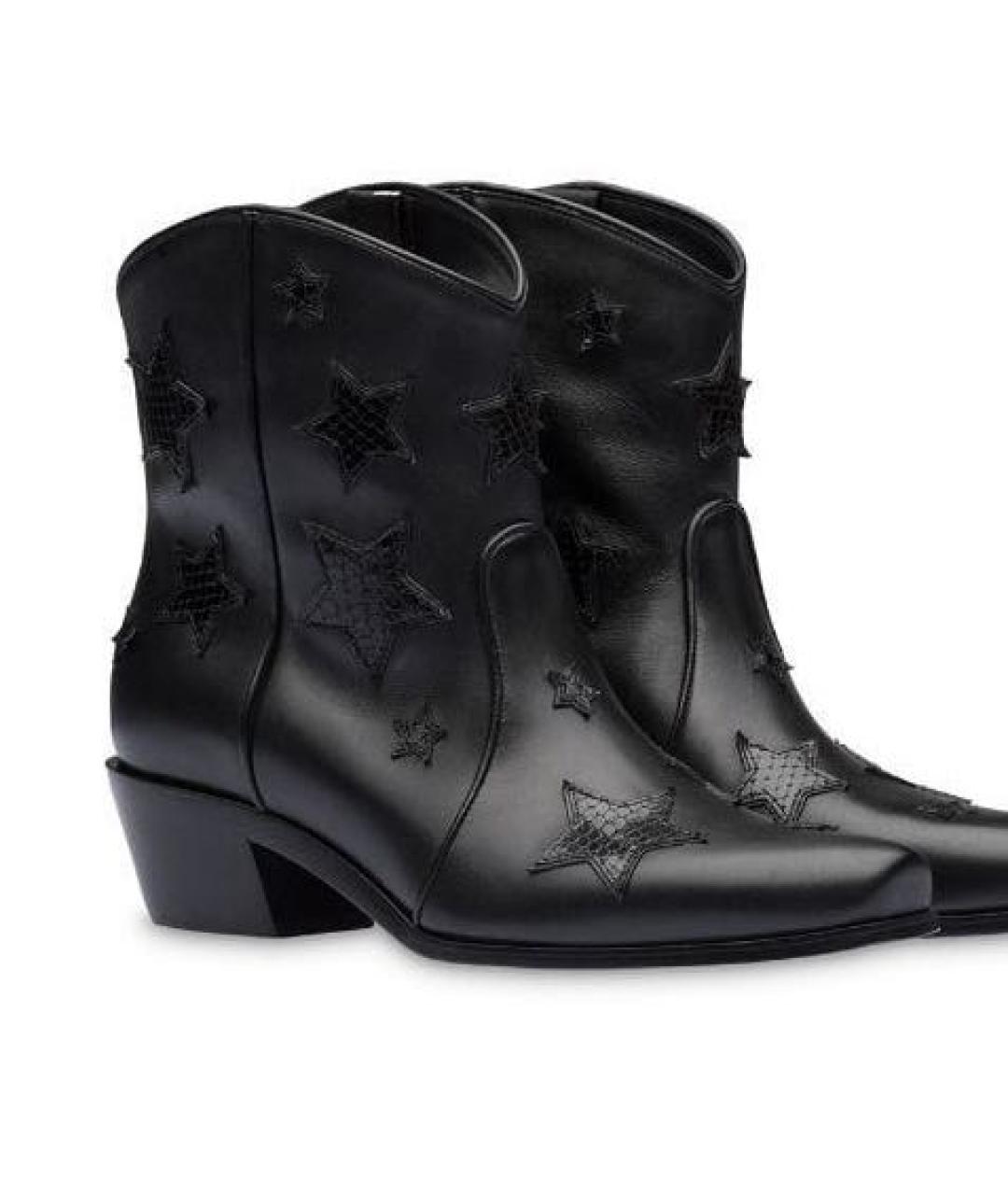 MIU MIU Черные кожаные полусапоги, фото 7