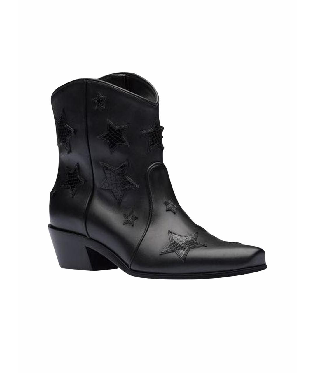 MIU MIU Черные кожаные полусапоги, фото 1