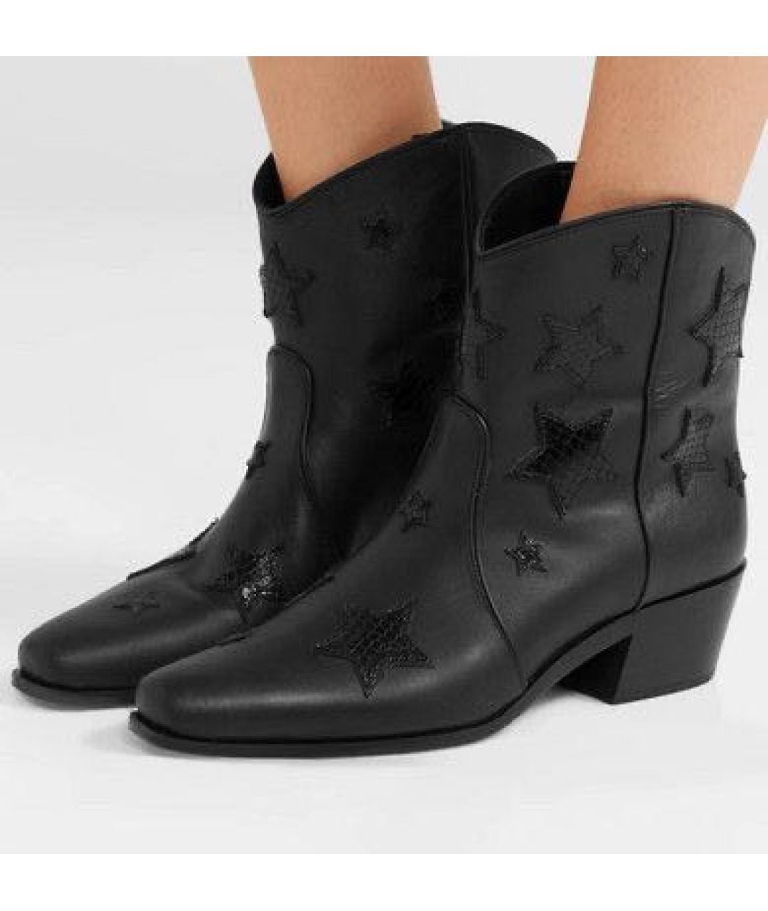 MIU MIU Черные кожаные полусапоги, фото 3