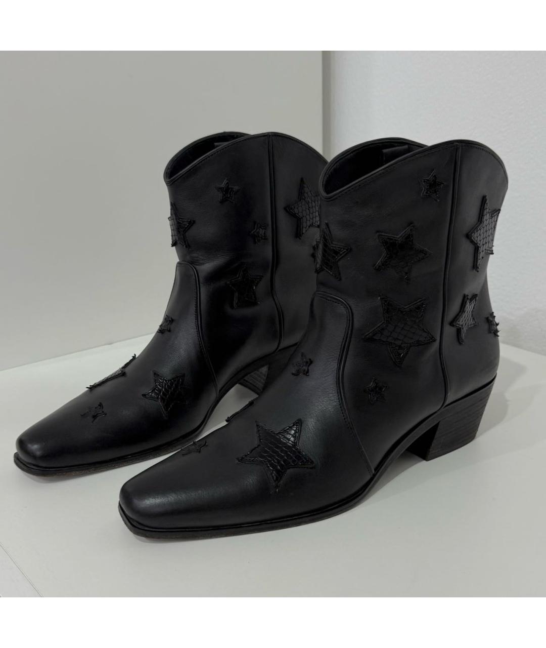 MIU MIU Черные кожаные полусапоги, фото 4