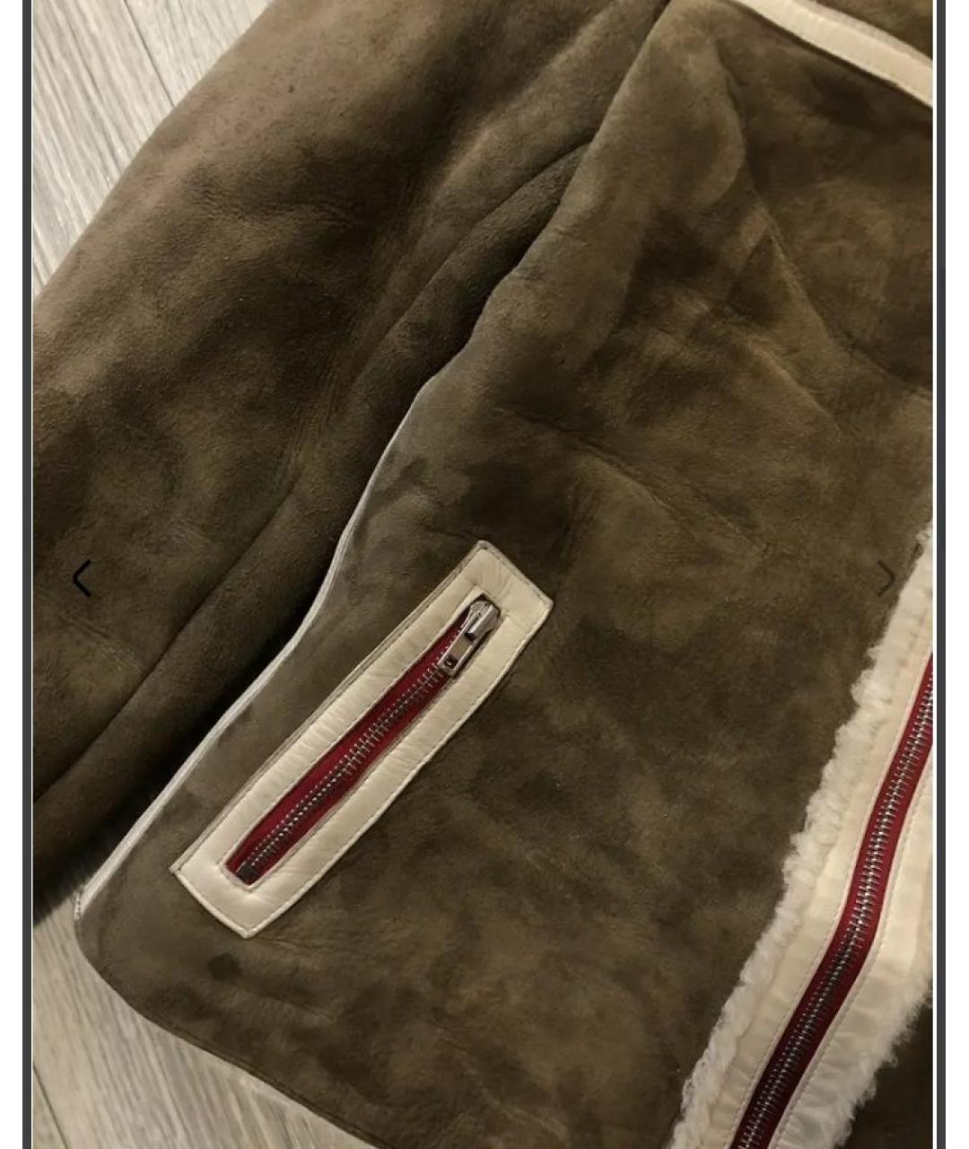 MIU MIU Коричневая замшевая дубленка, фото 4
