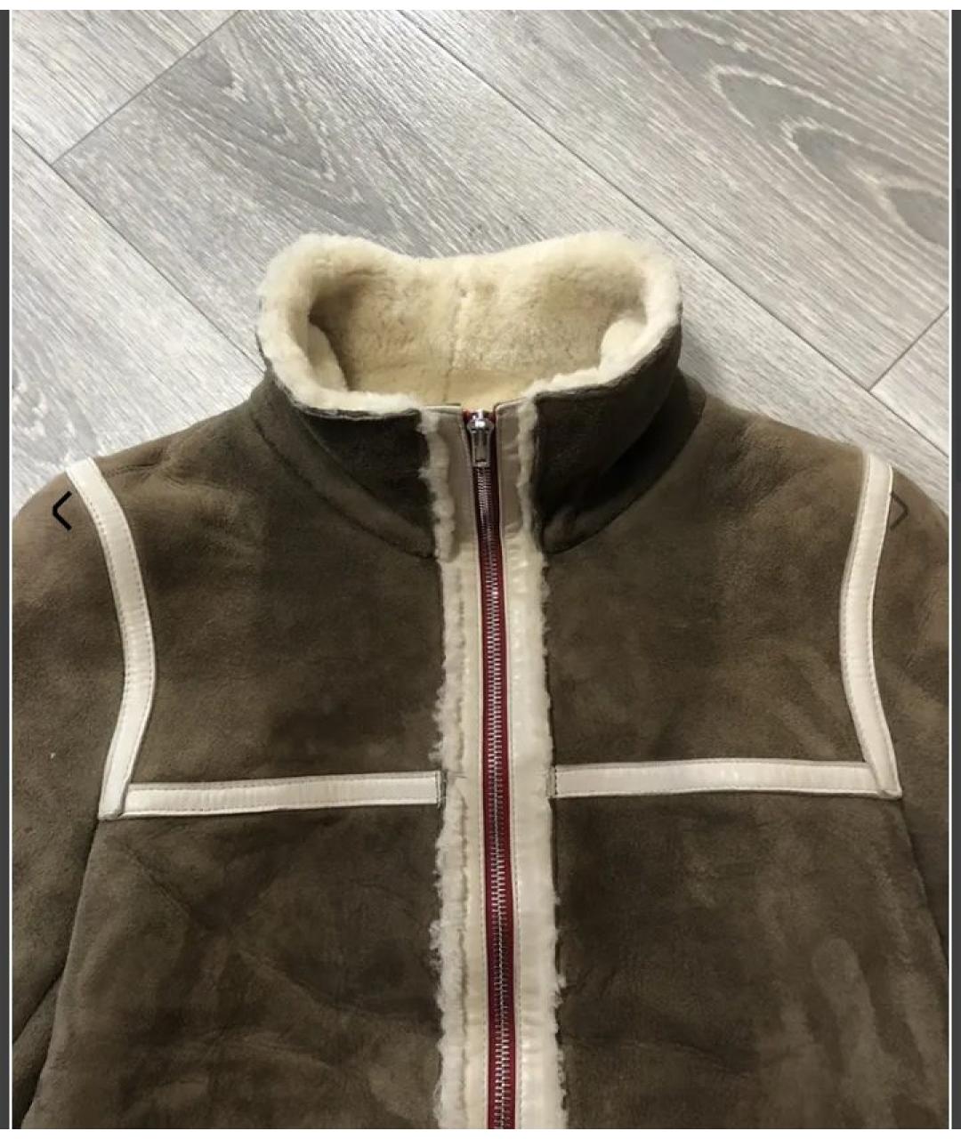 MIU MIU Коричневая замшевая дубленка, фото 2